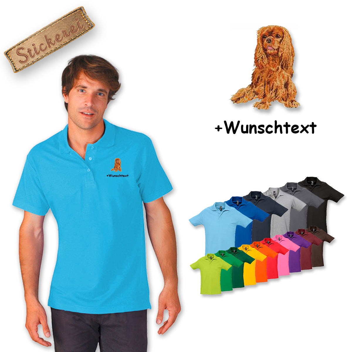Poloshirt Cavalier King Charles Spaniel