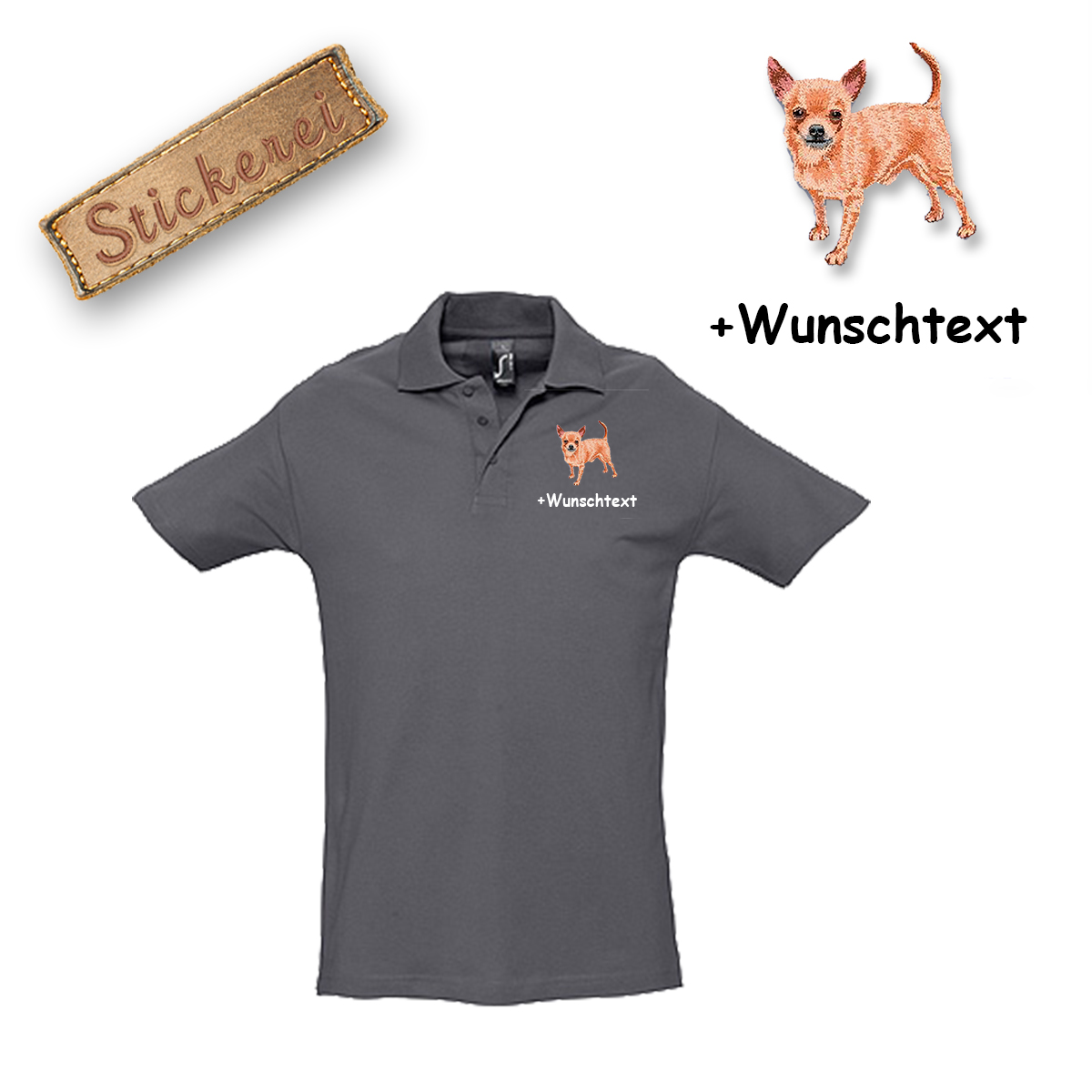 Poloshirt Chihuahua – Bild 8