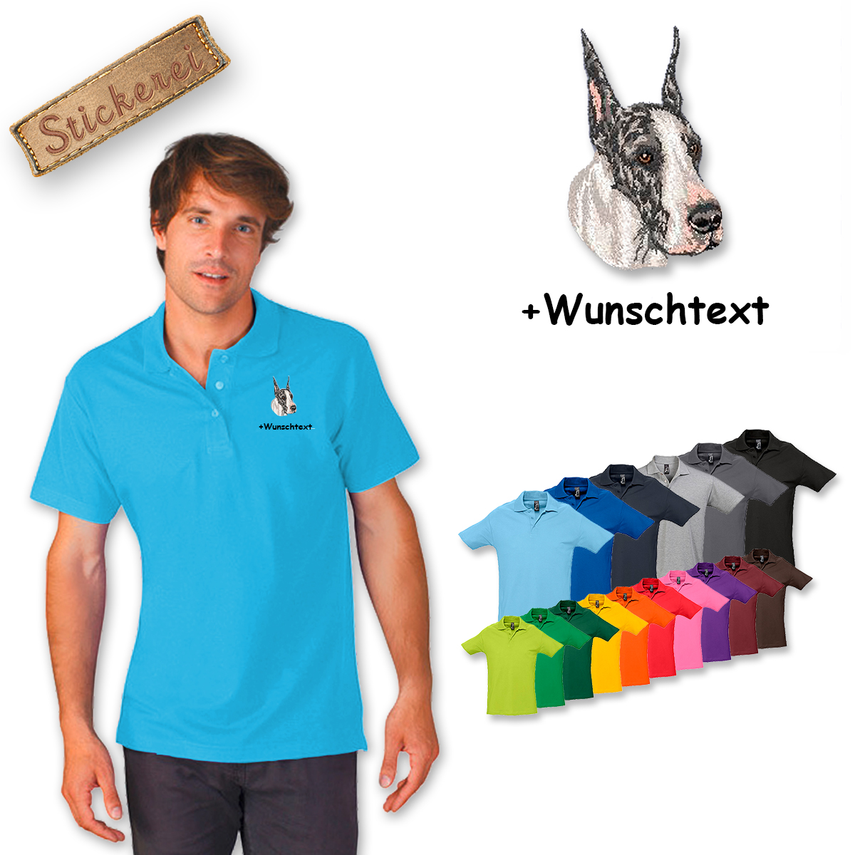 Poloshirt Deutsche Dogge