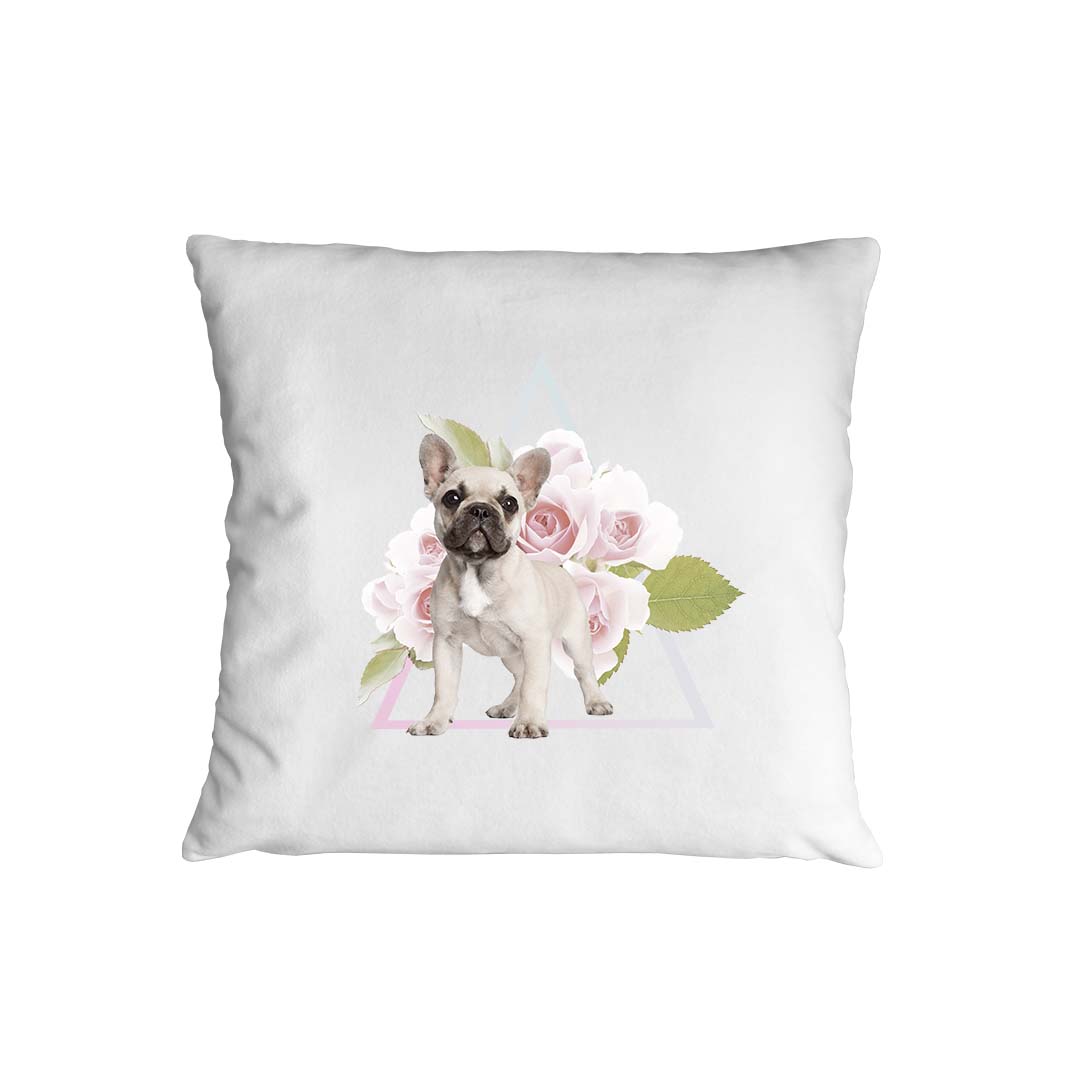 Kissen Französische Bulldogge Flower