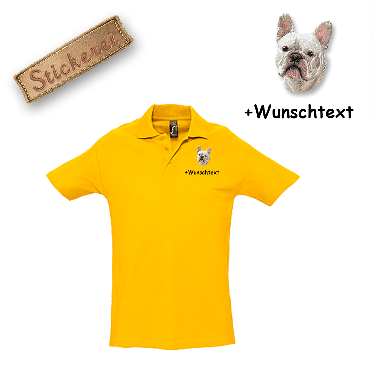 Poloshirt Französische Bulldogge – Bild 5