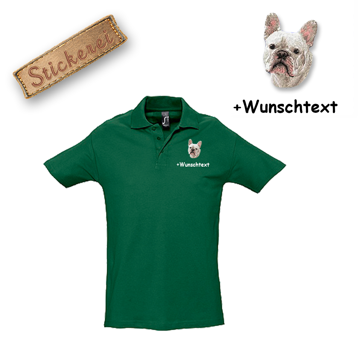 Poloshirt Französische Bulldogge – Bild 7