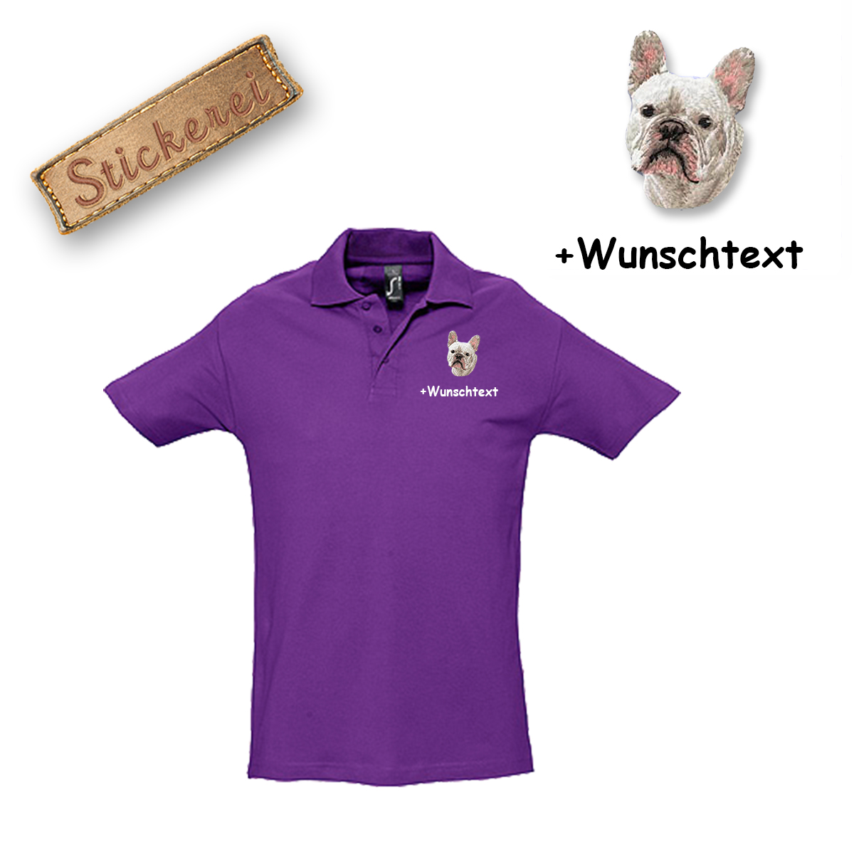 Poloshirt Französische Bulldogge – Bild 10