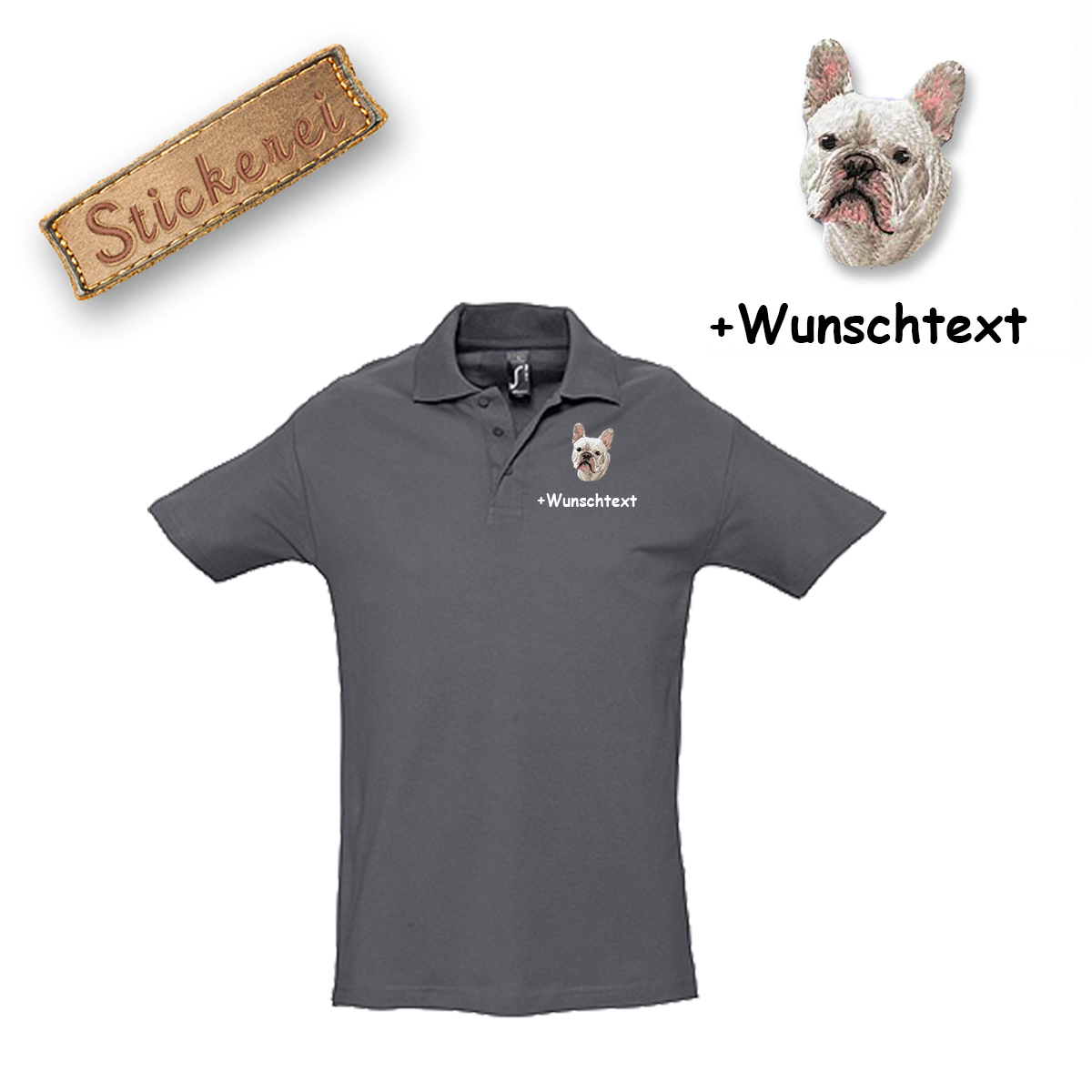 Poloshirt Französische Bulldogge – Bild 12