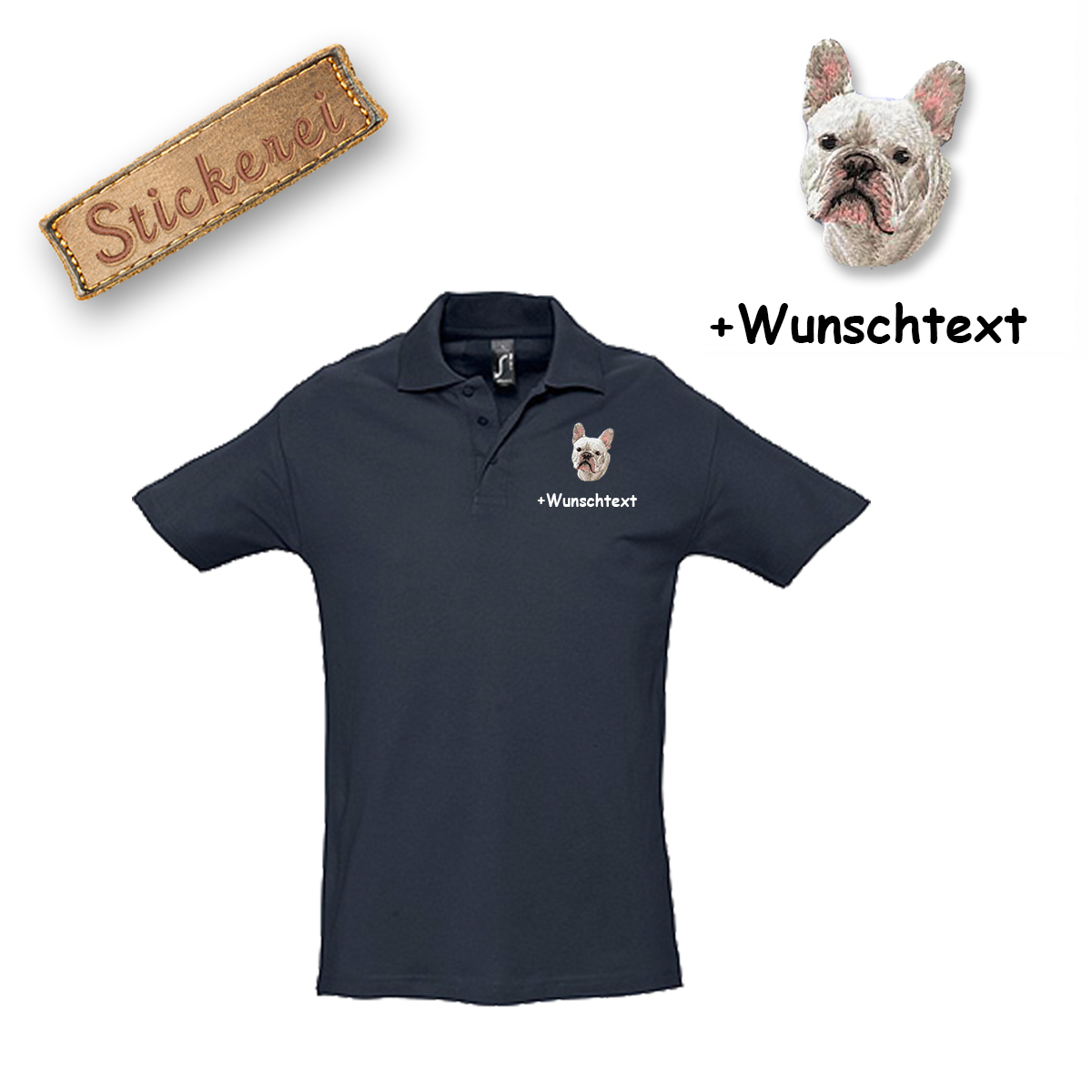 Poloshirt Französische Bulldogge – Bild 13