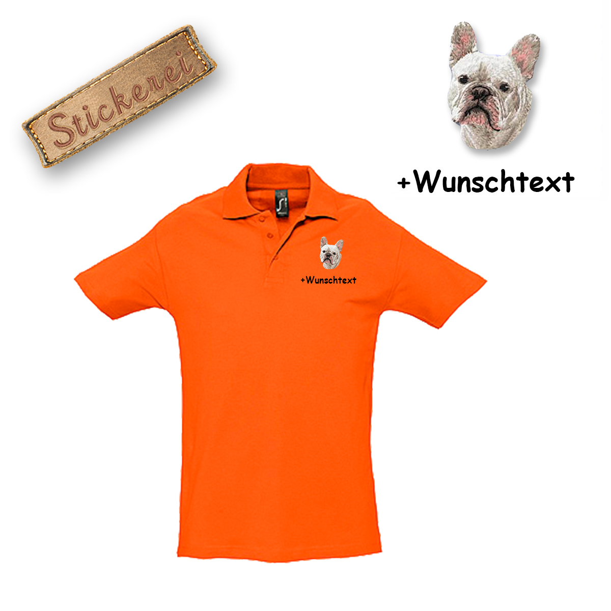 Poloshirt Französische Bulldogge – Bild 14