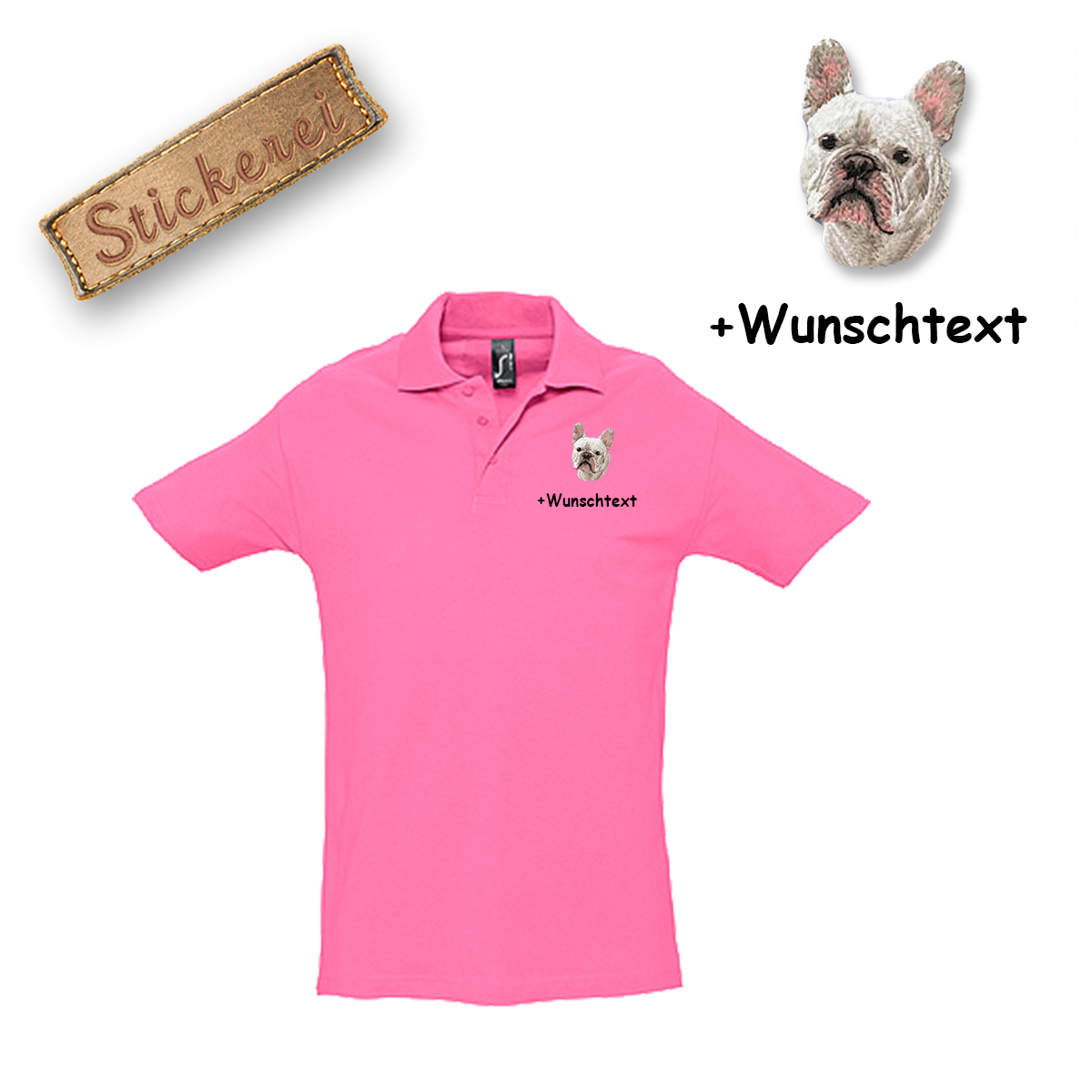 Poloshirt Französische Bulldogge – Bild 15