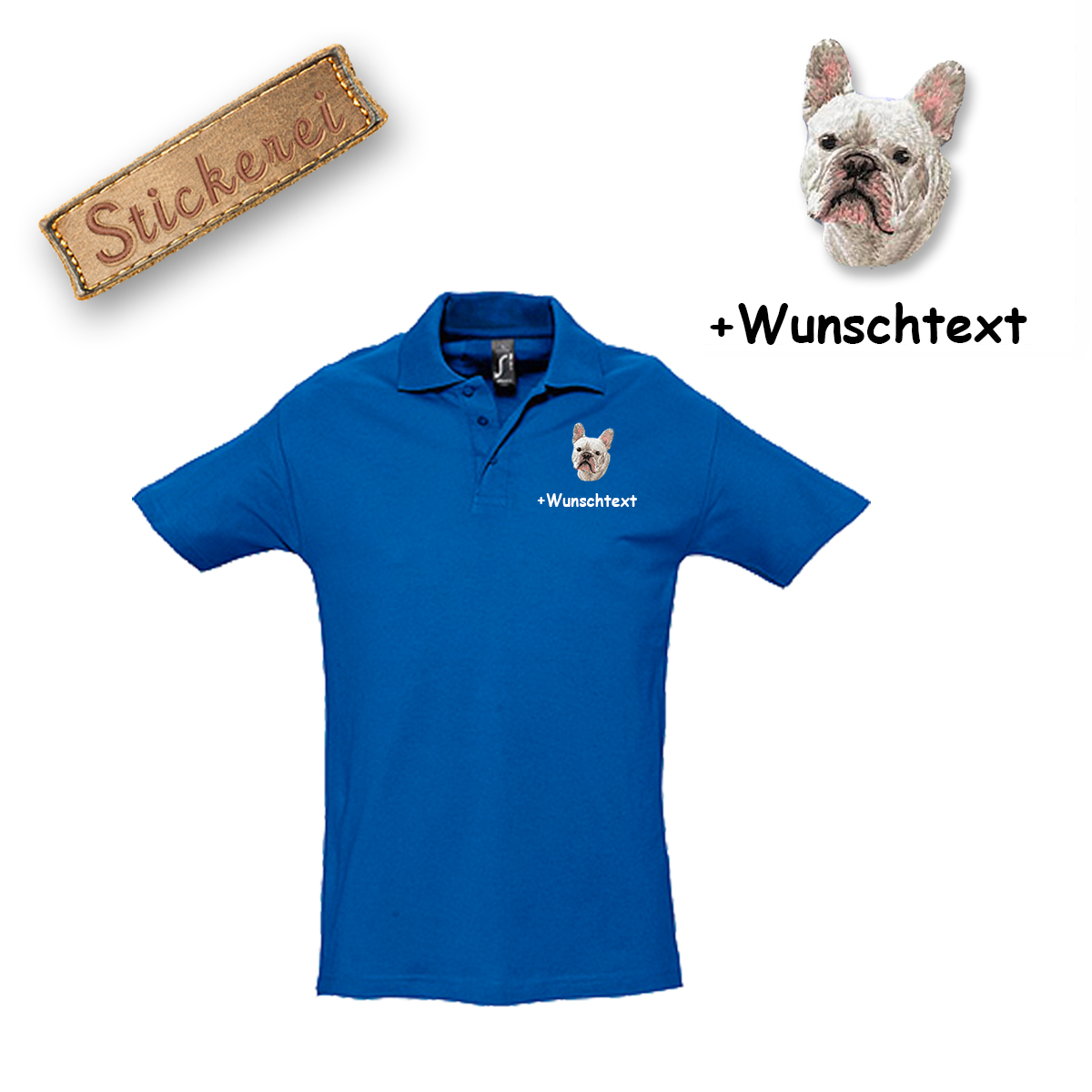 Poloshirt Französische Bulldogge – Bild 17
