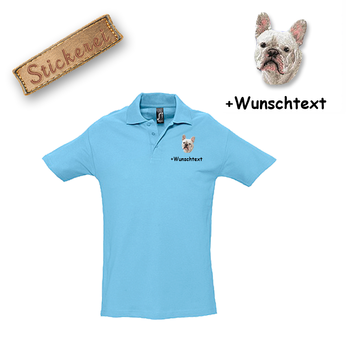Poloshirt Französische Bulldogge – Bild 8