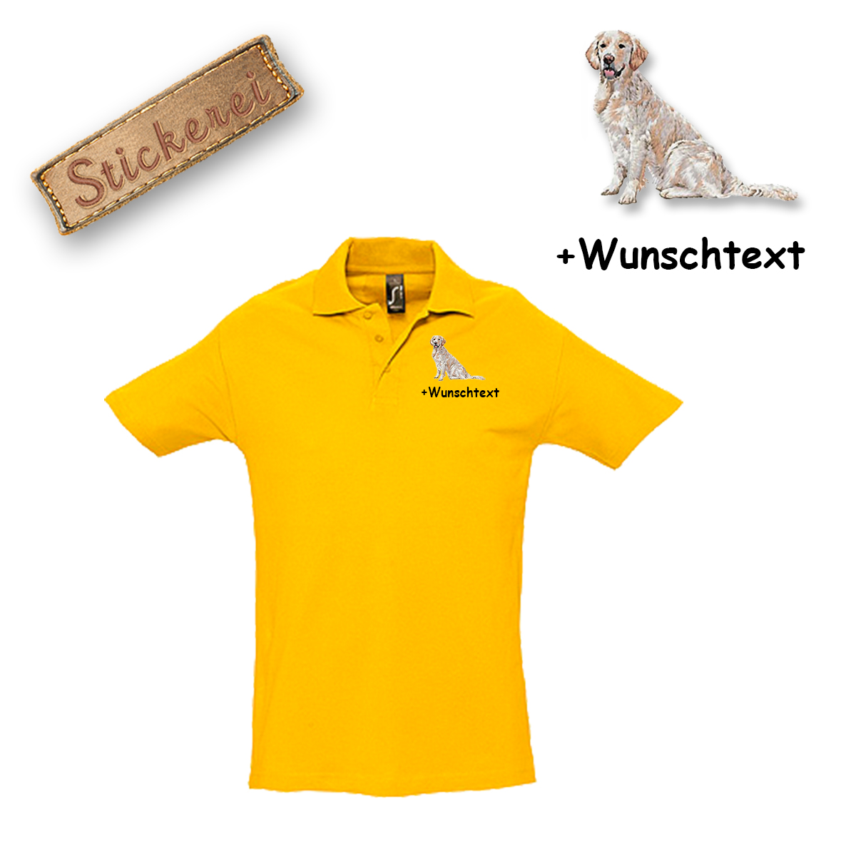 Poloshirt Golden Retriever – Bild 15
