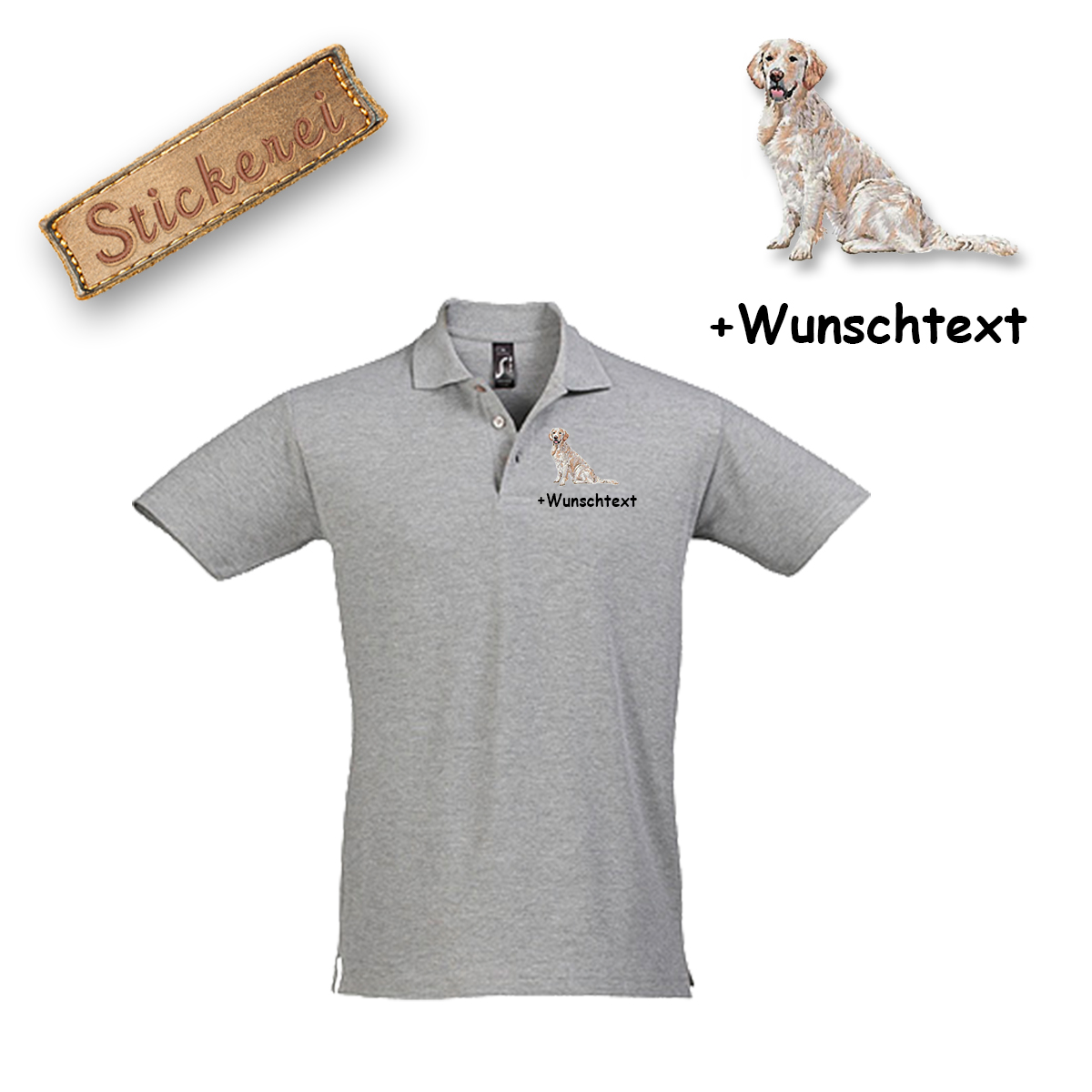 Poloshirt Golden Retriever – Bild 14