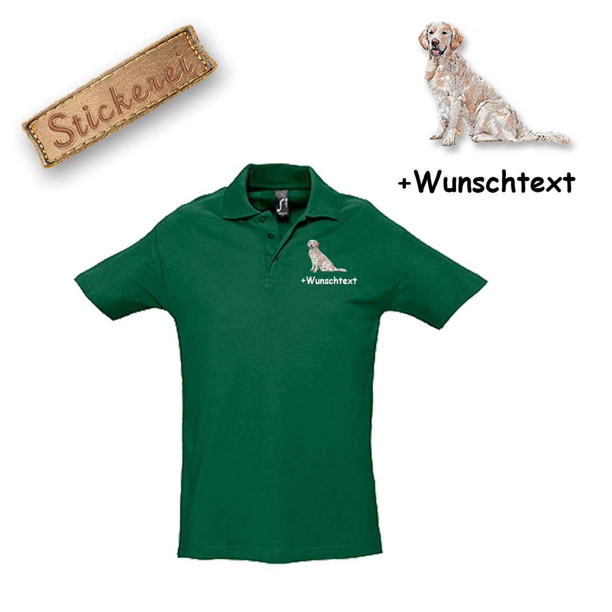 Poloshirt Golden Retriever – Bild 13