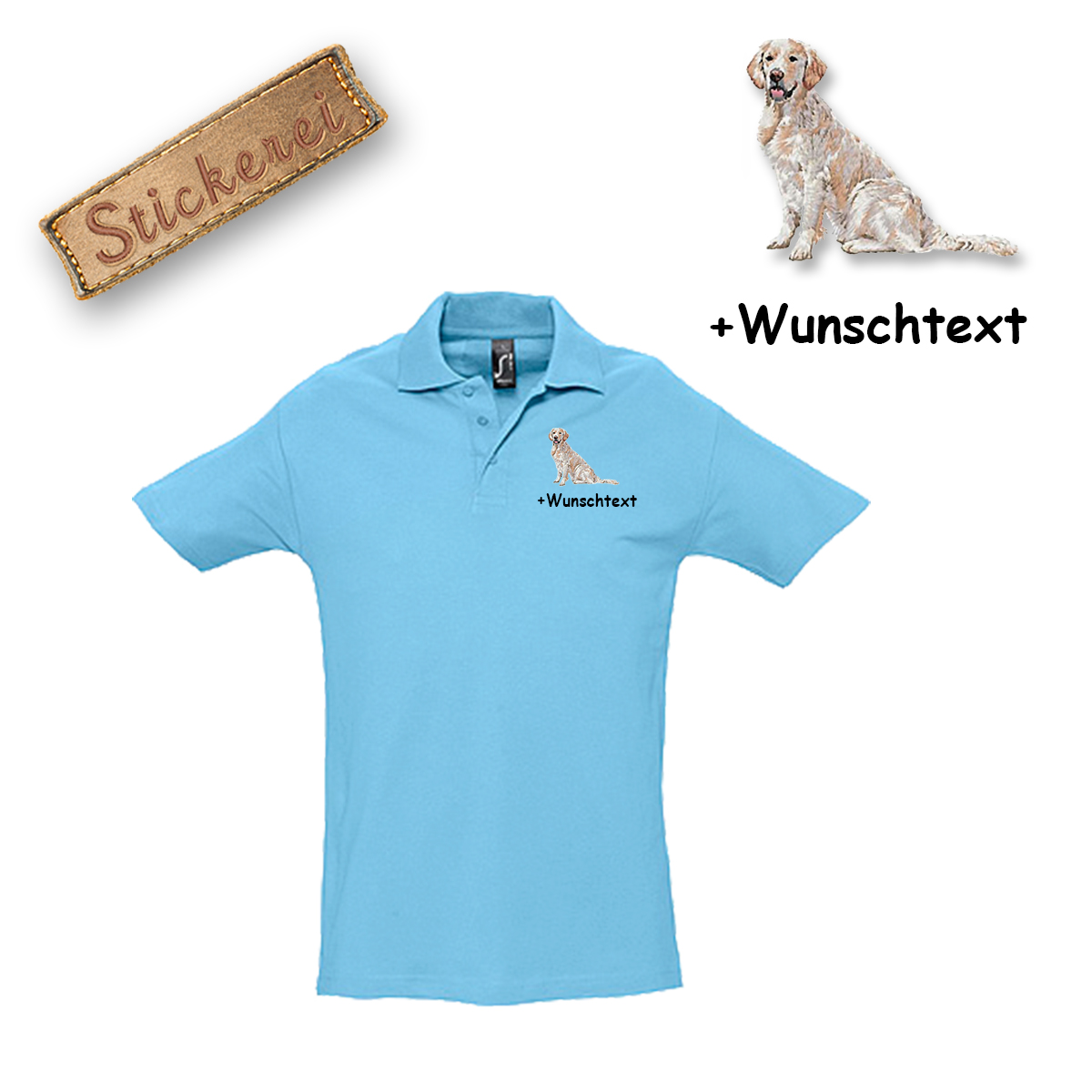 Poloshirt Golden Retriever – Bild 12