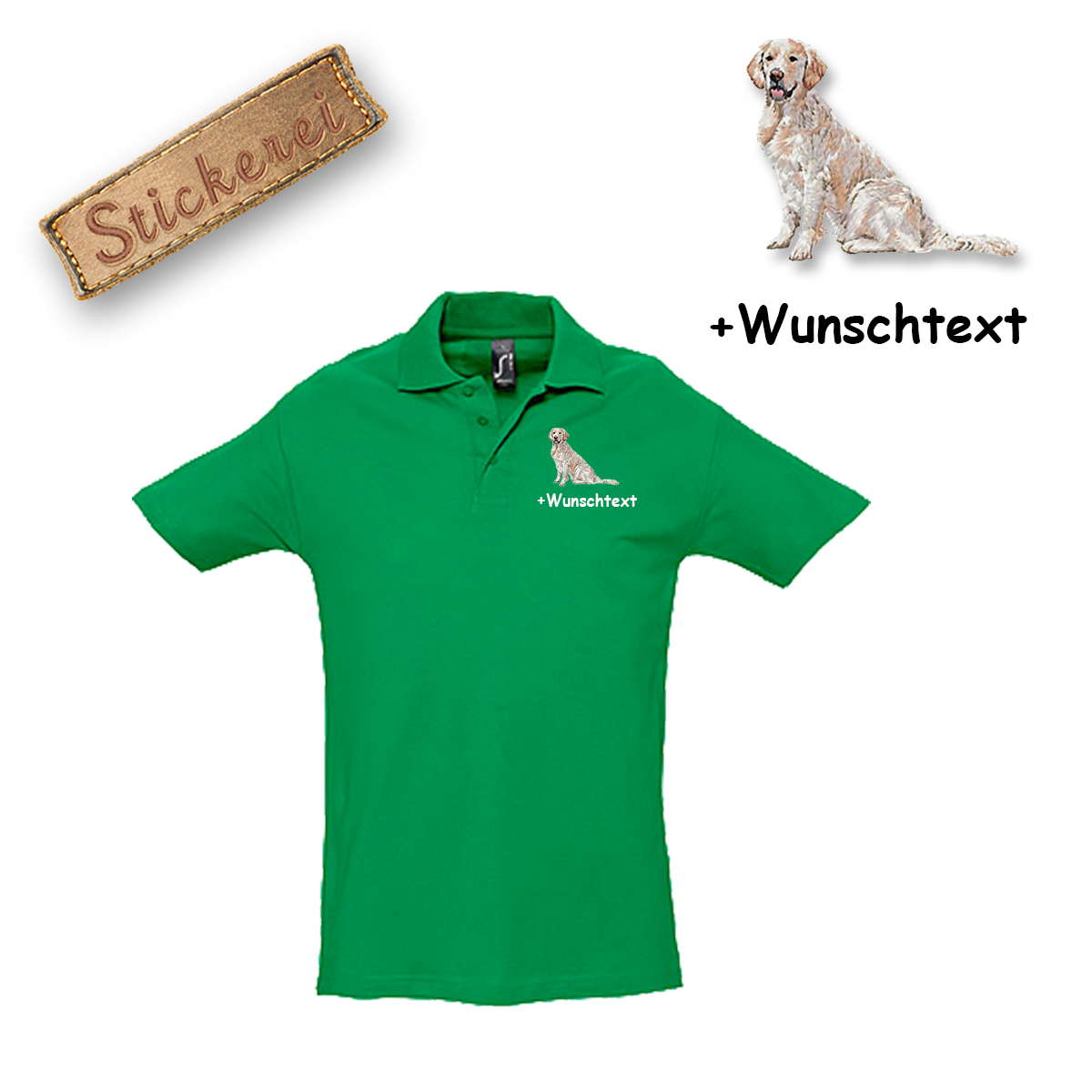 Poloshirt Golden Retriever – Bild 11