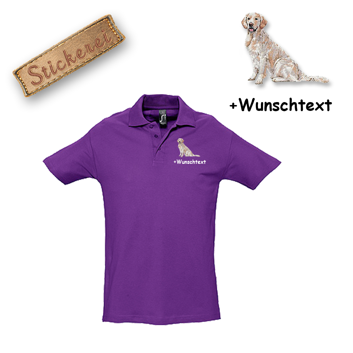 Poloshirt Golden Retriever – Bild 10