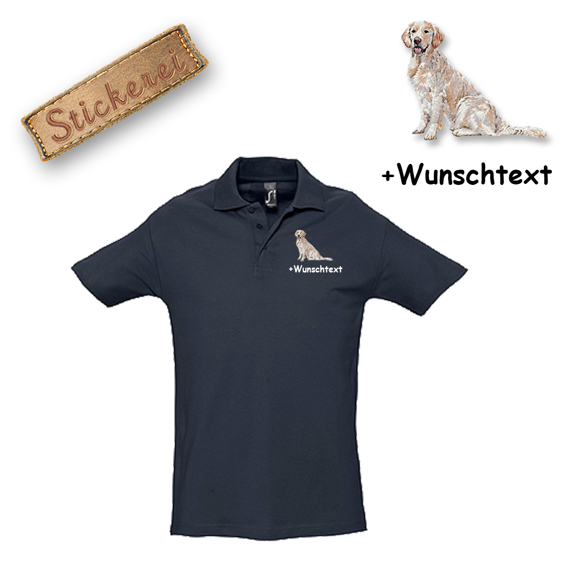 Poloshirt Golden Retriever – Bild 7