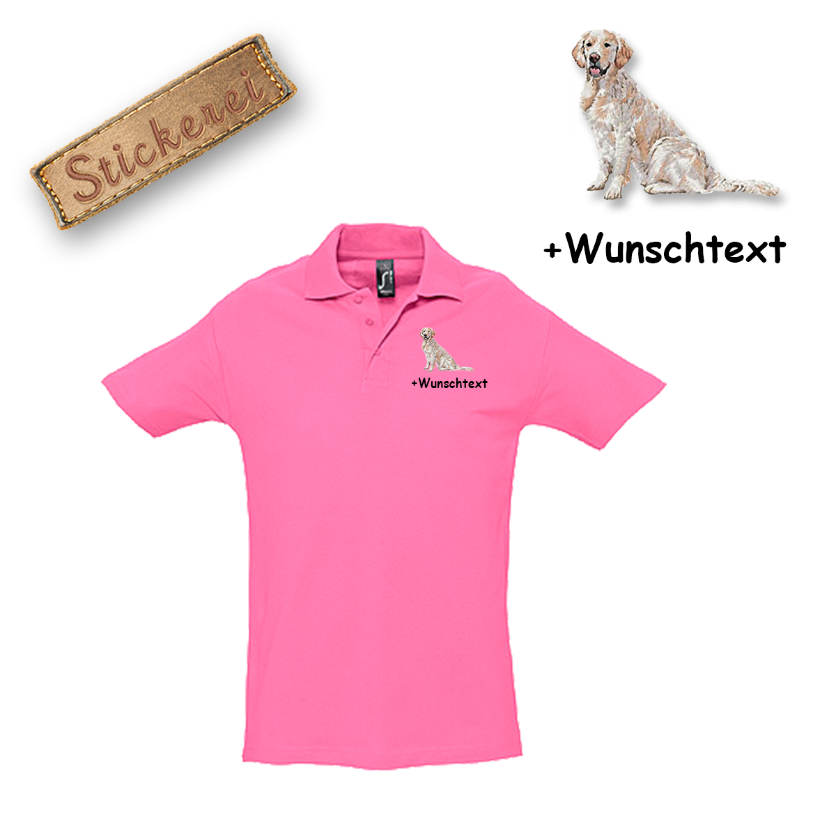 Poloshirt Golden Retriever – Bild 5