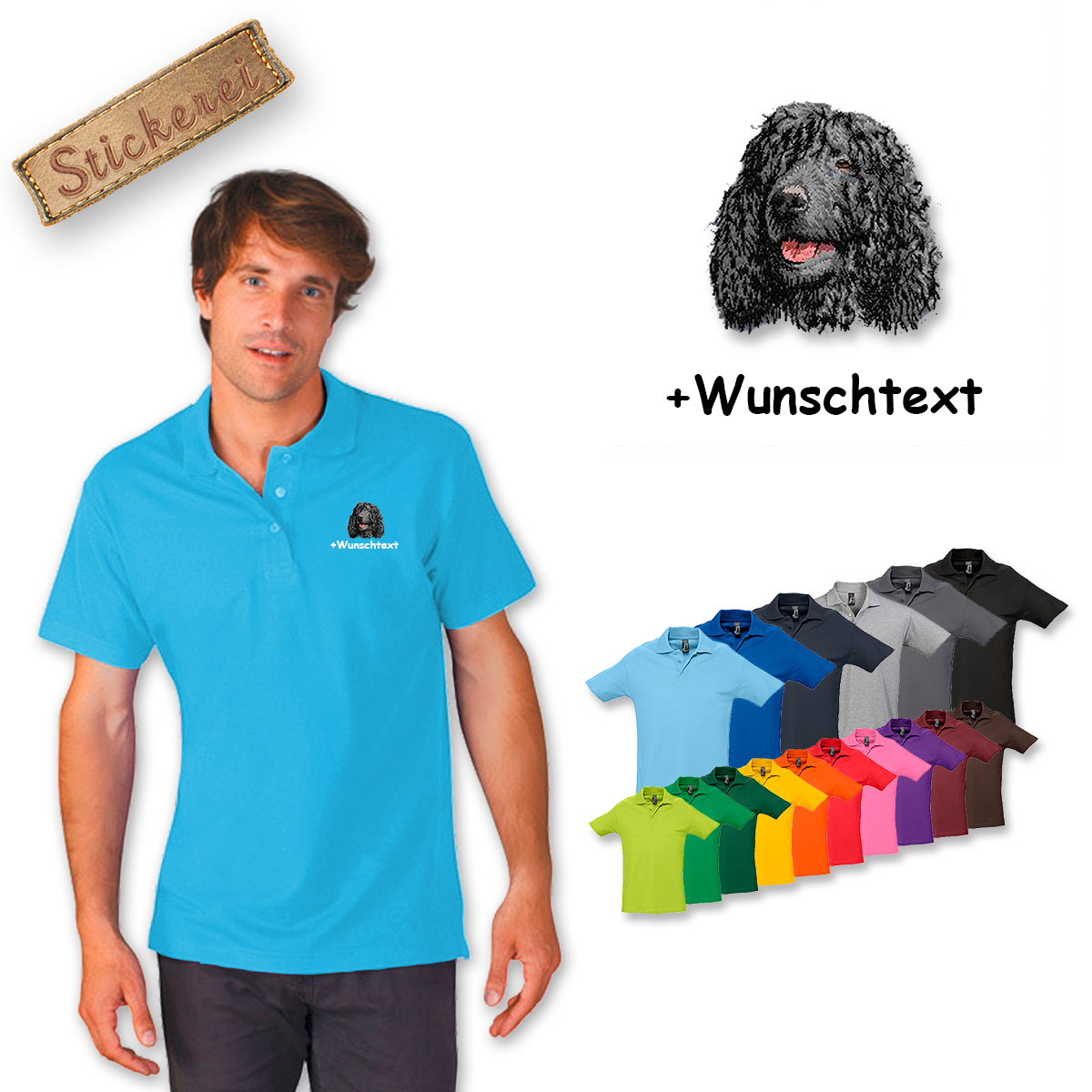 Poloshirt Irish Water Spaniel