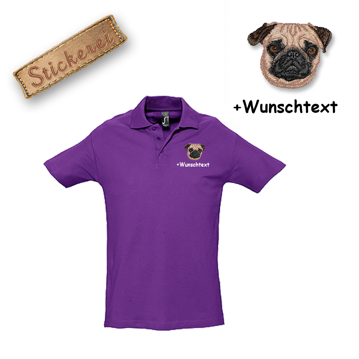 Poloshirt Mops – Bild 10
