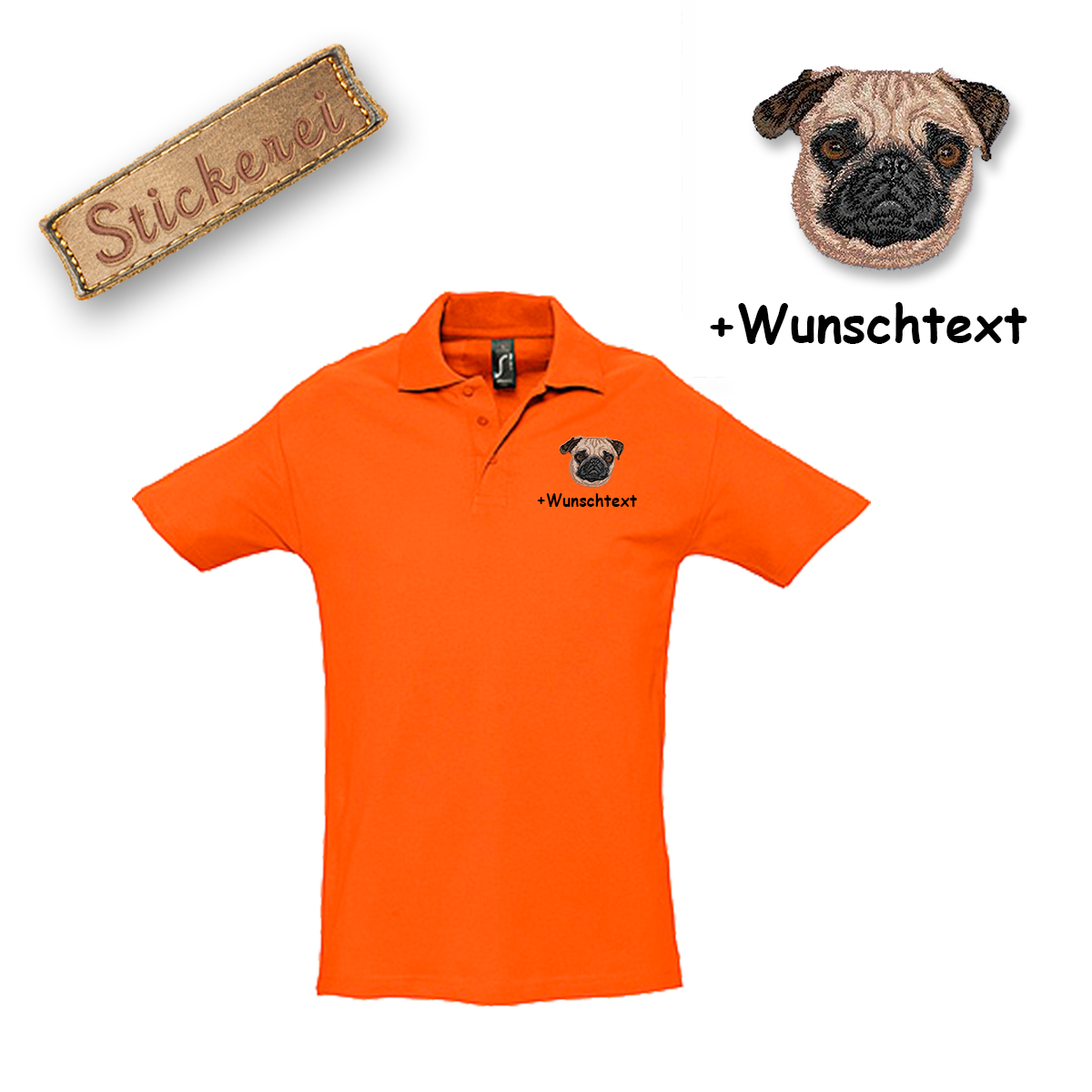 Poloshirt Mops – Bild 14