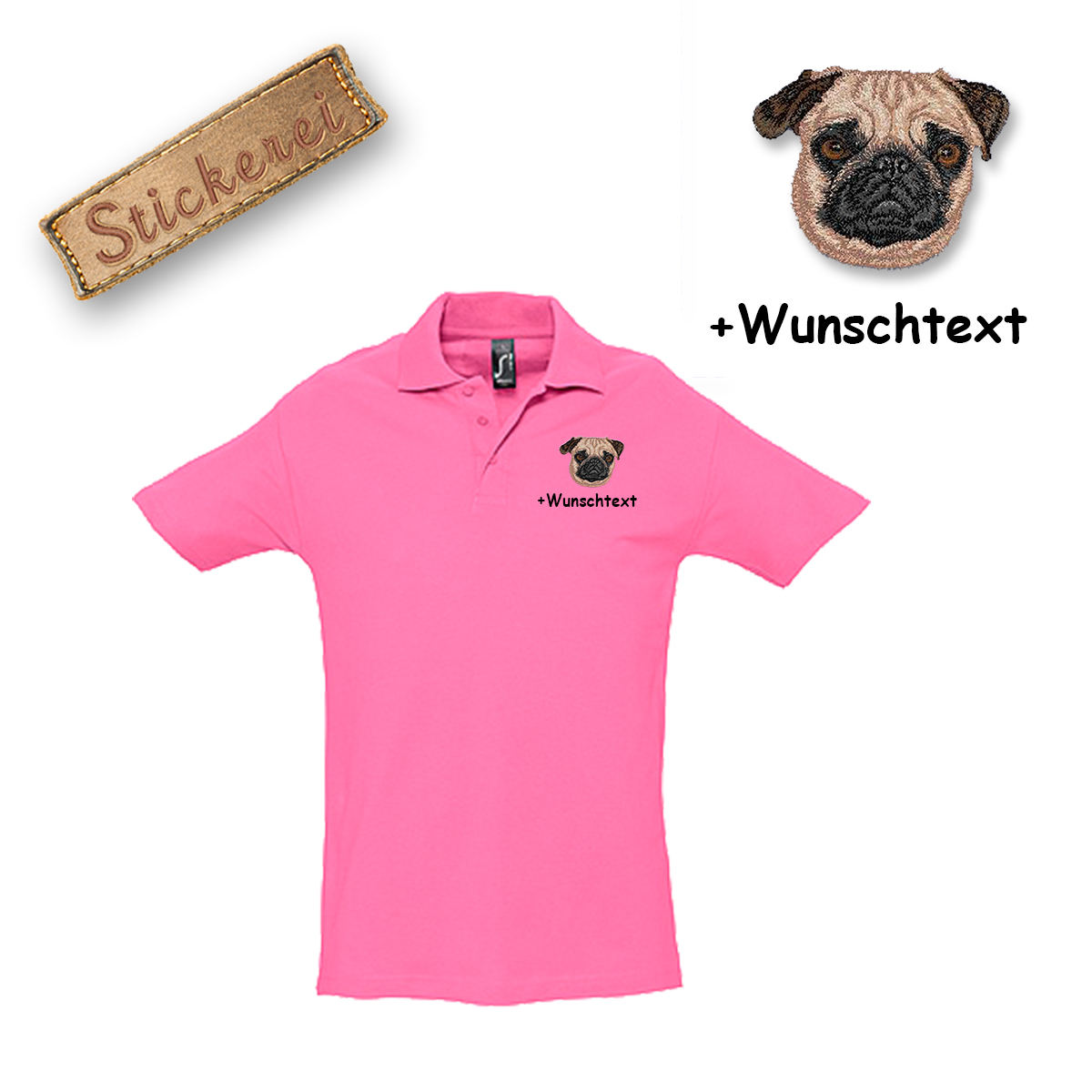 Poloshirt Mops – Bild 15