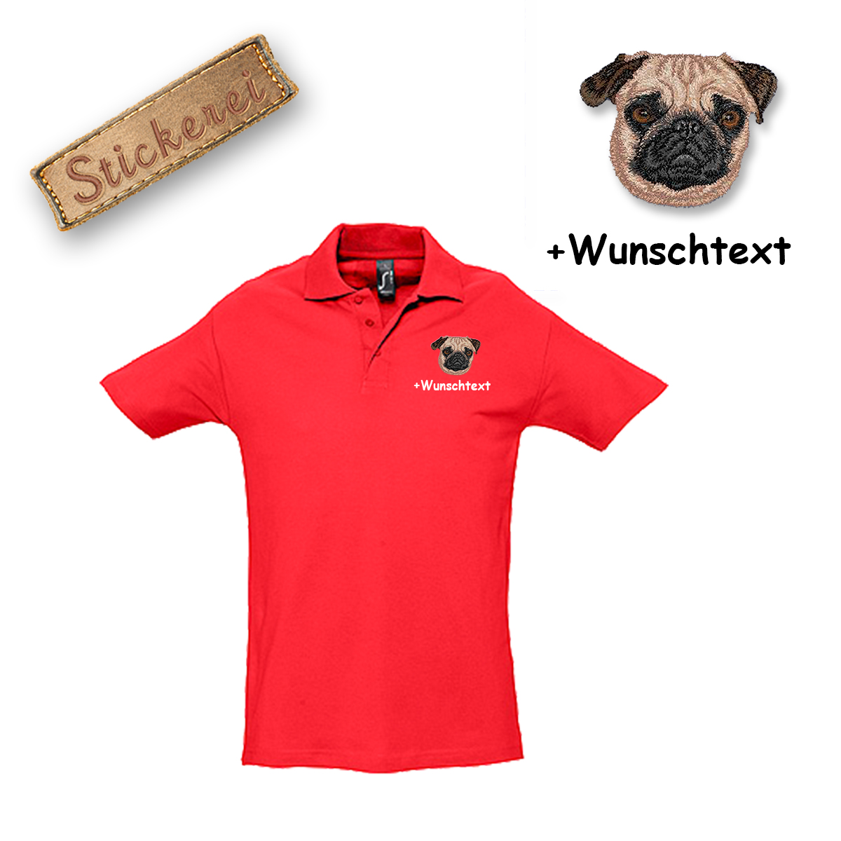 Poloshirt Mops – Bild 16