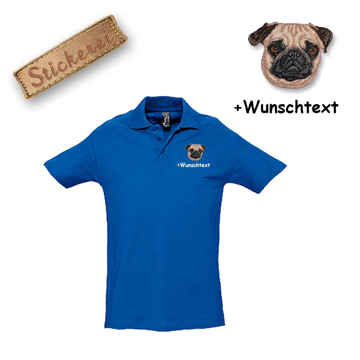 Poloshirt Mops – Bild 17