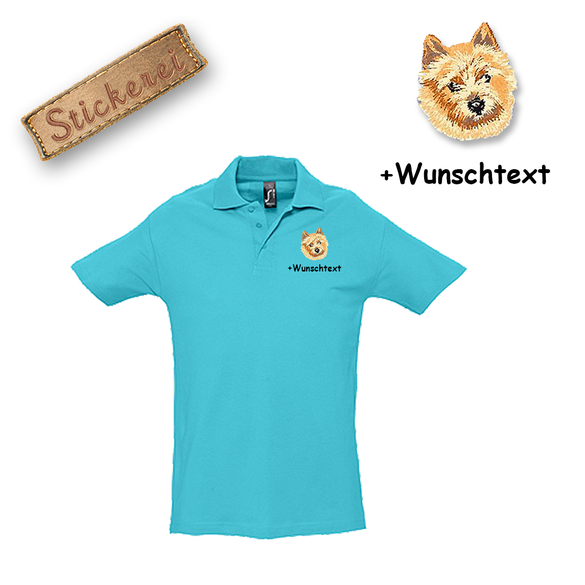 Poloshirt Norwich Terrier – Bild 2