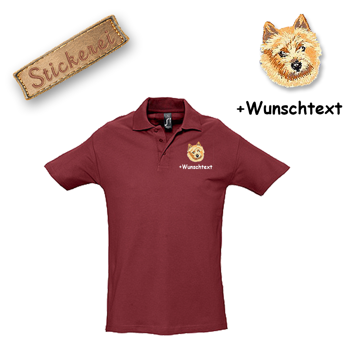 Poloshirt Norwich Terrier – Bild 3