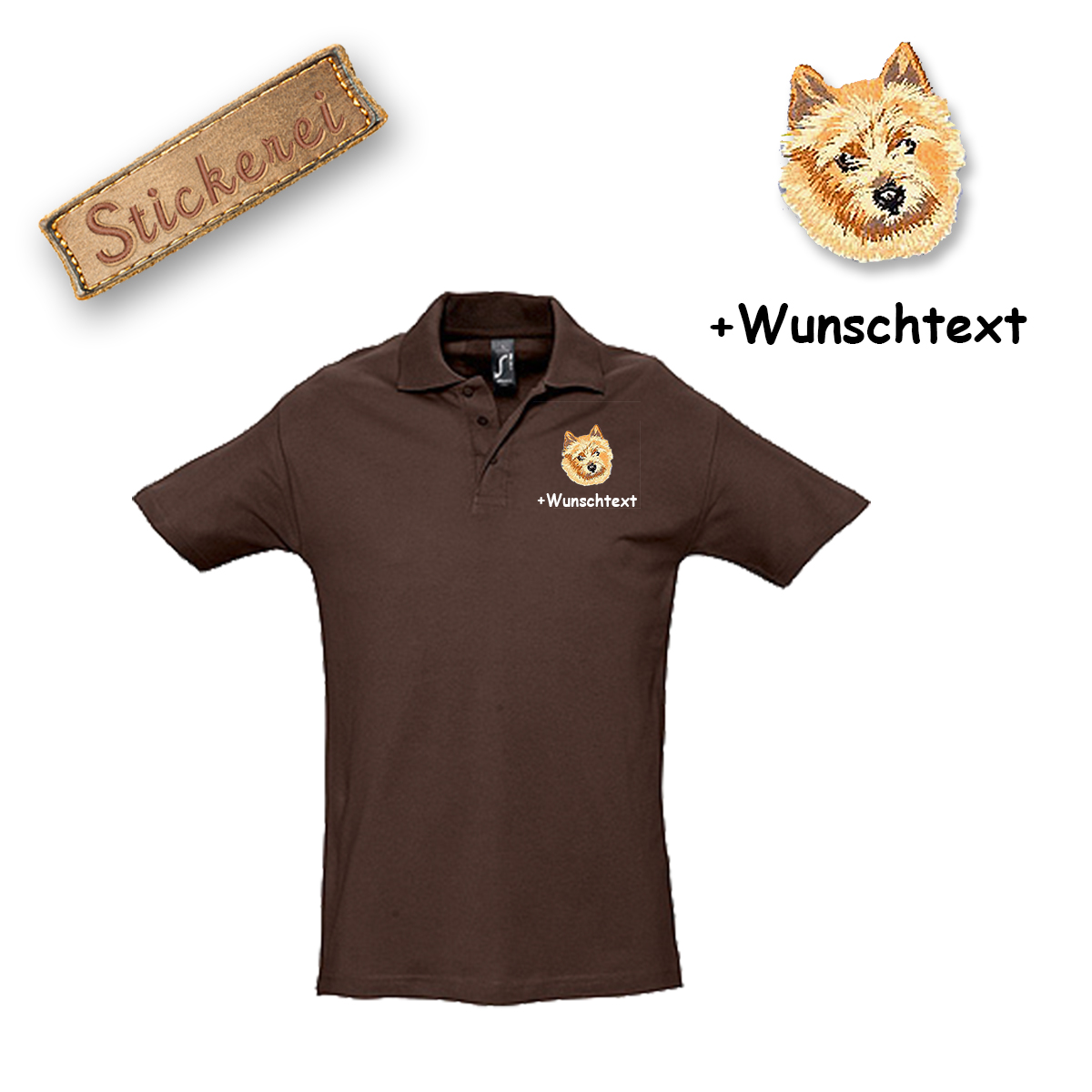 Poloshirt Norwich Terrier – Bild 4