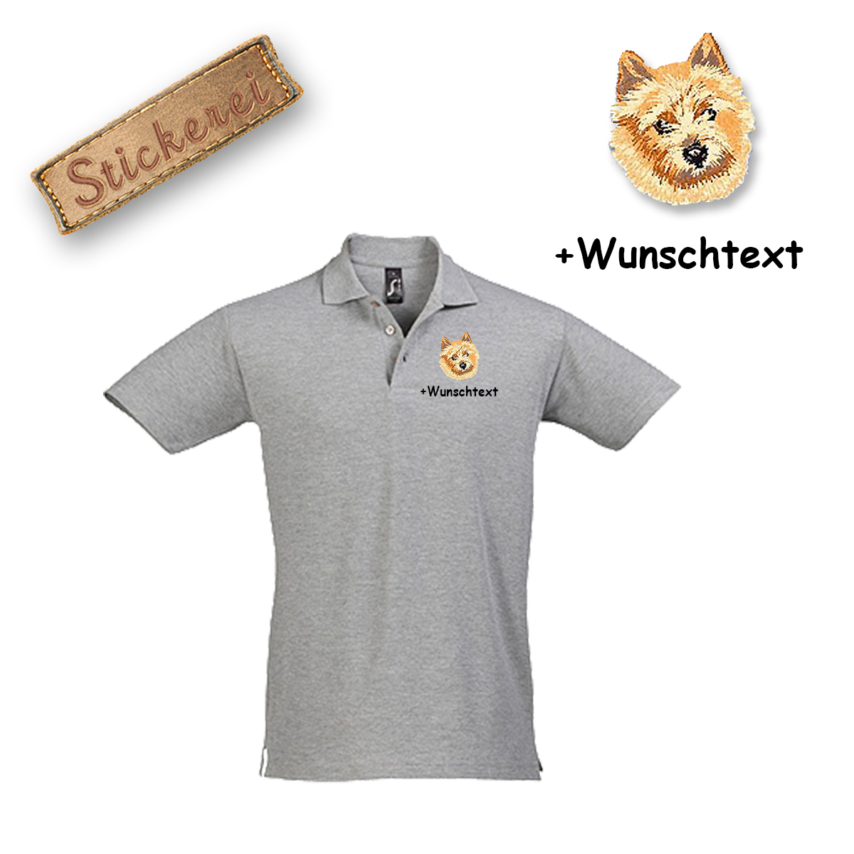 Poloshirt Norwich Terrier – Bild 6