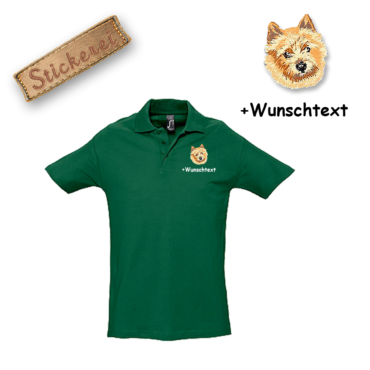Poloshirt Norwich Terrier – Bild 7