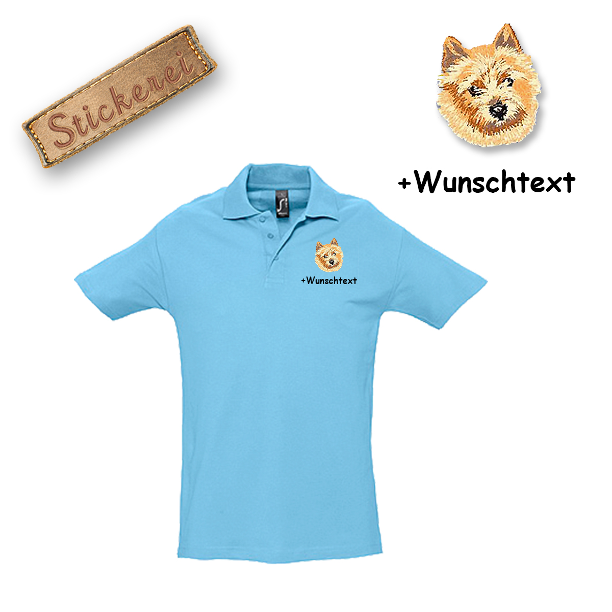 Poloshirt Norwich Terrier – Bild 8
