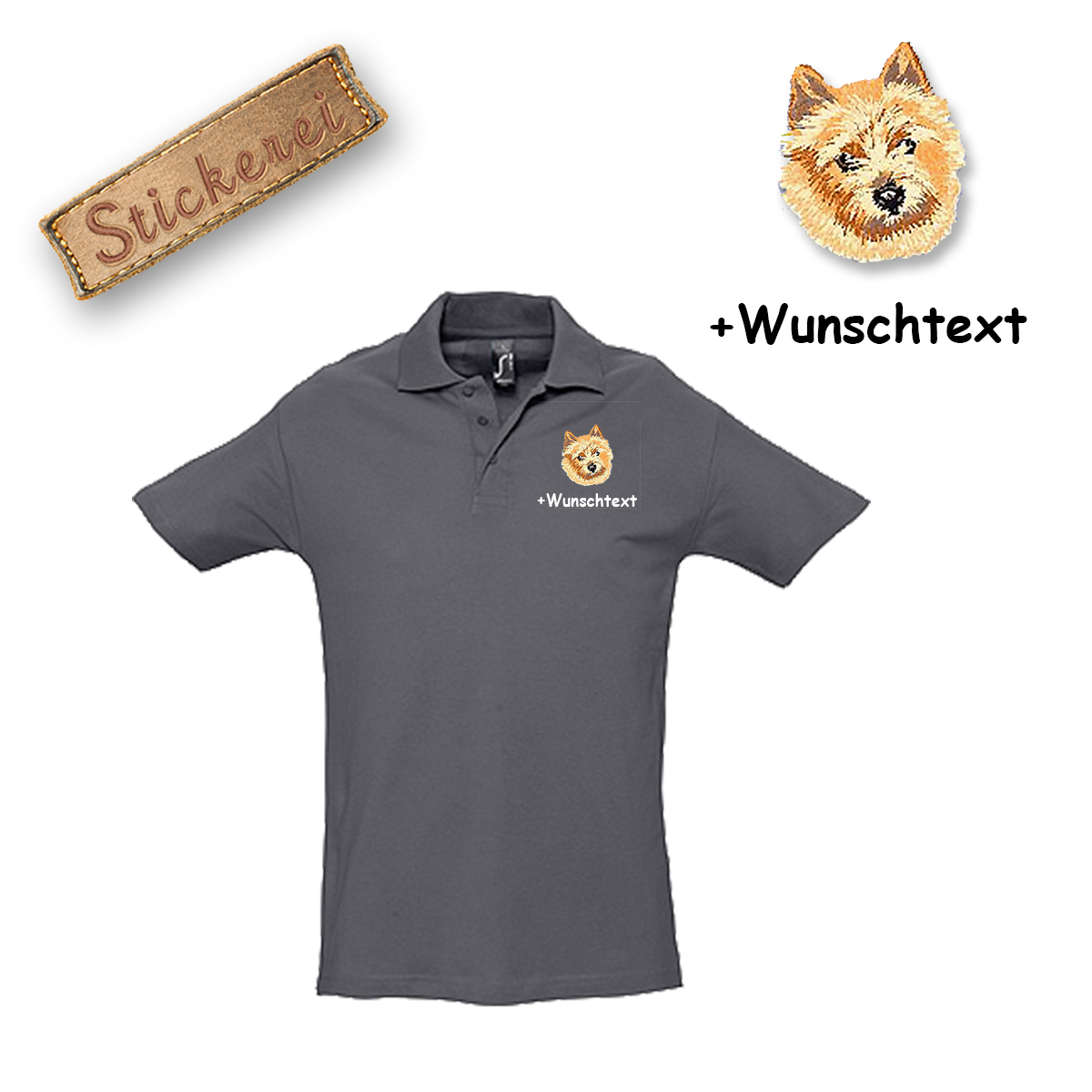 Poloshirt Norwich Terrier – Bild 12