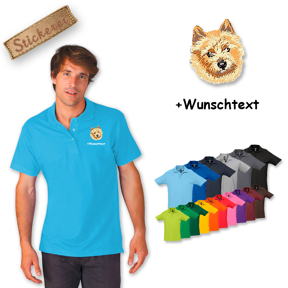 Poloshirt Norwich Terrier