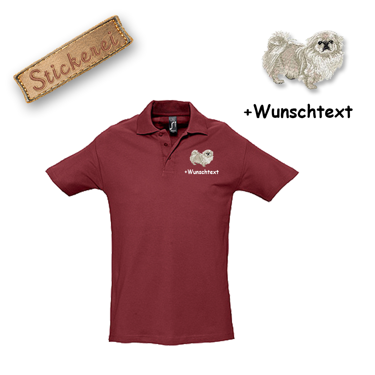 Poloshirt Pekingese – Bild 3