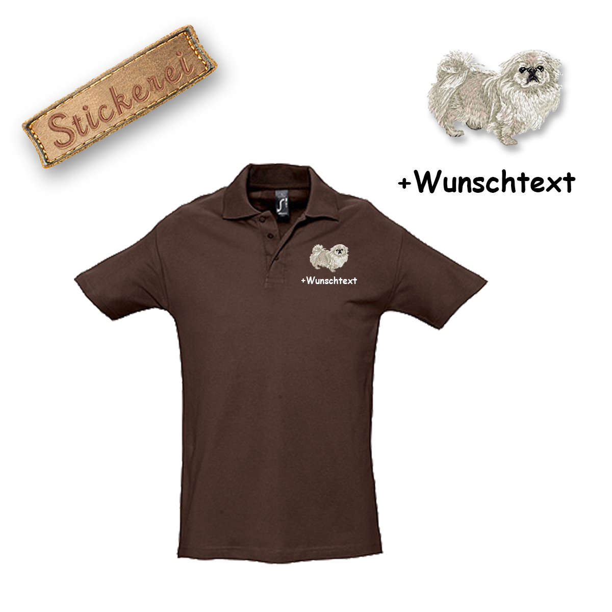 Poloshirt Pekingese – Bild 4