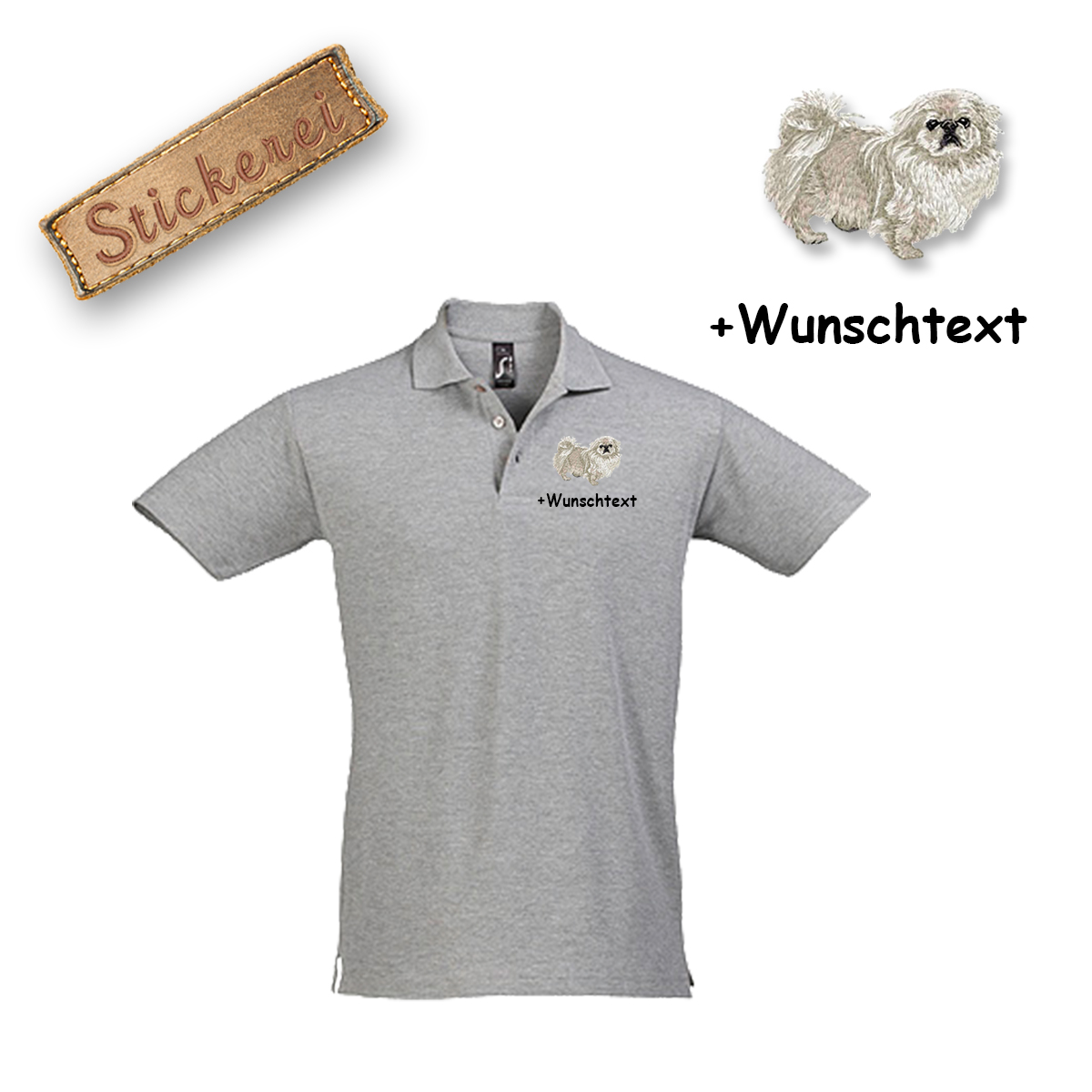 Poloshirt Pekingese – Bild 6