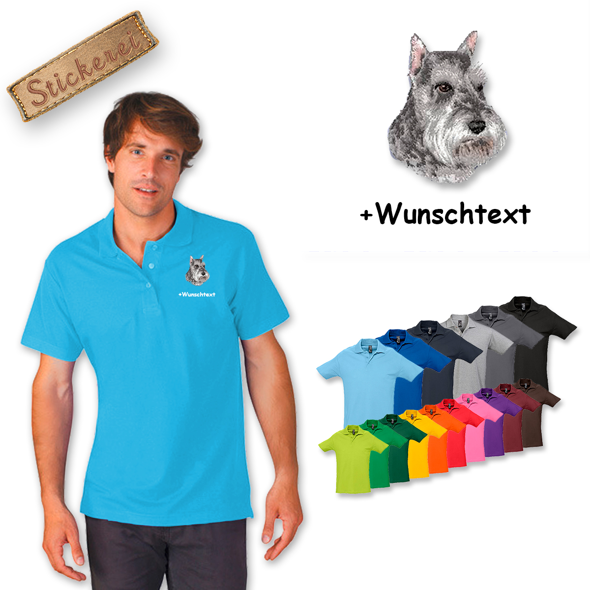 Poloshirt Riesenschnauzer