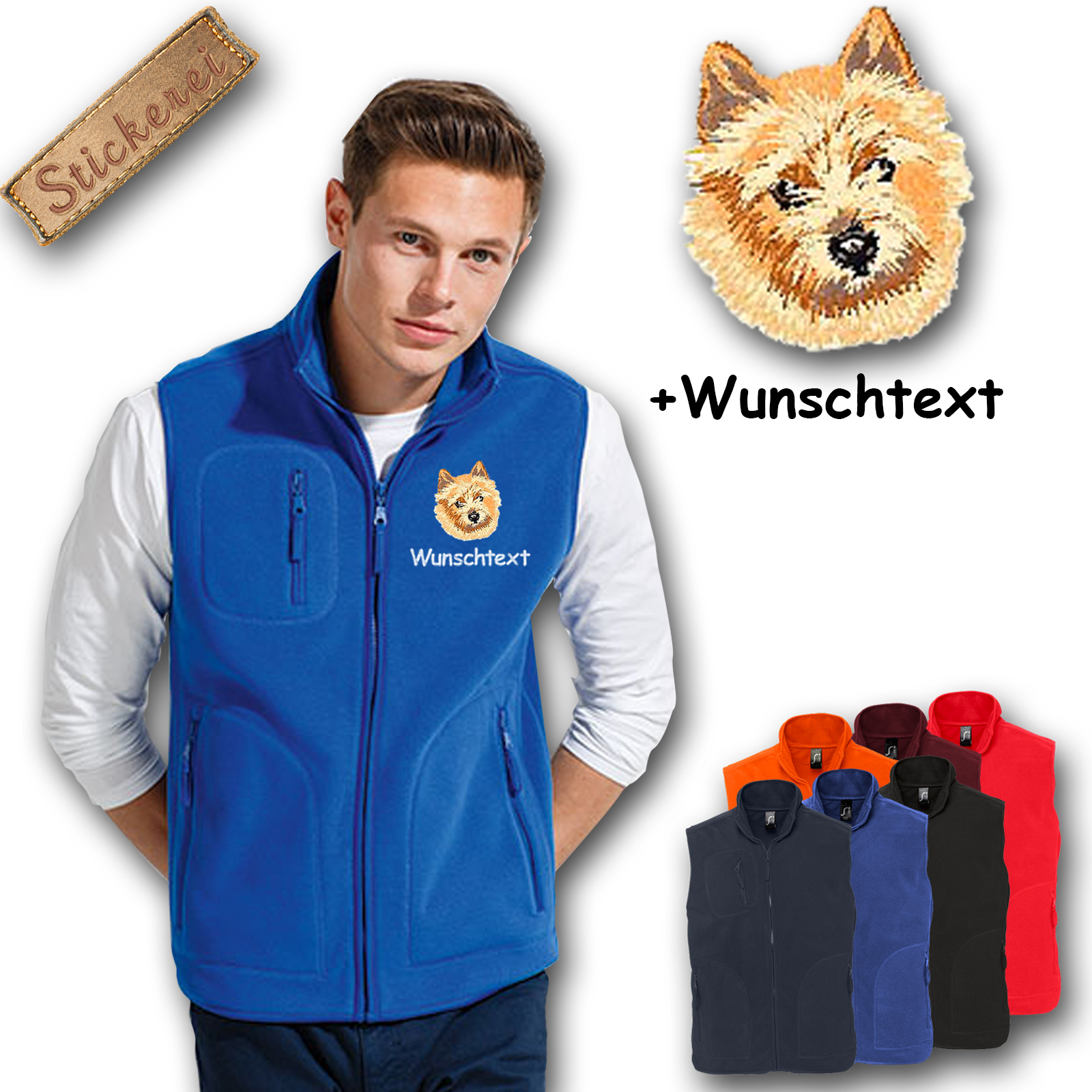 Fleeceweste Norwich Terrier