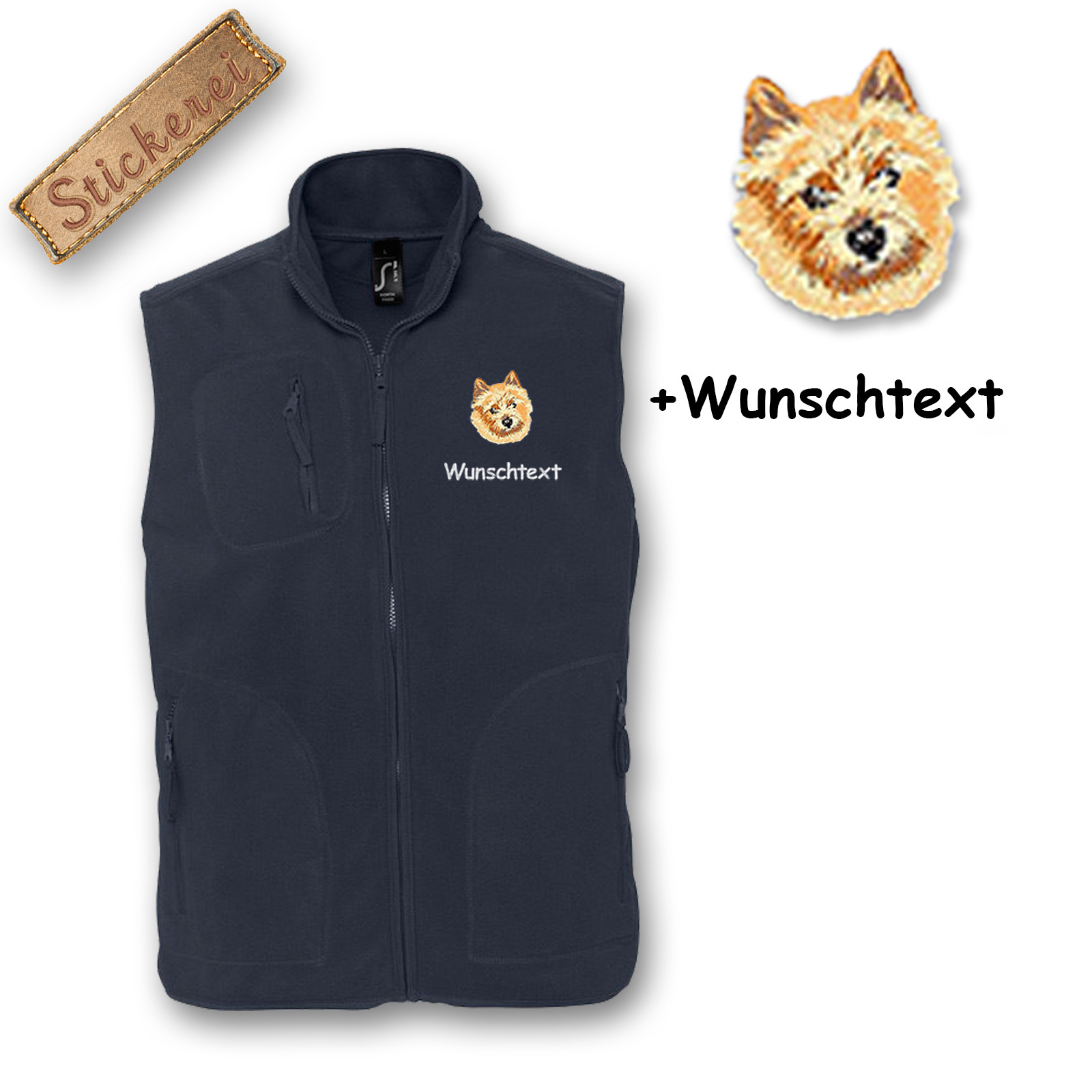 Fleeceweste Norwich Terrier – Bild 2