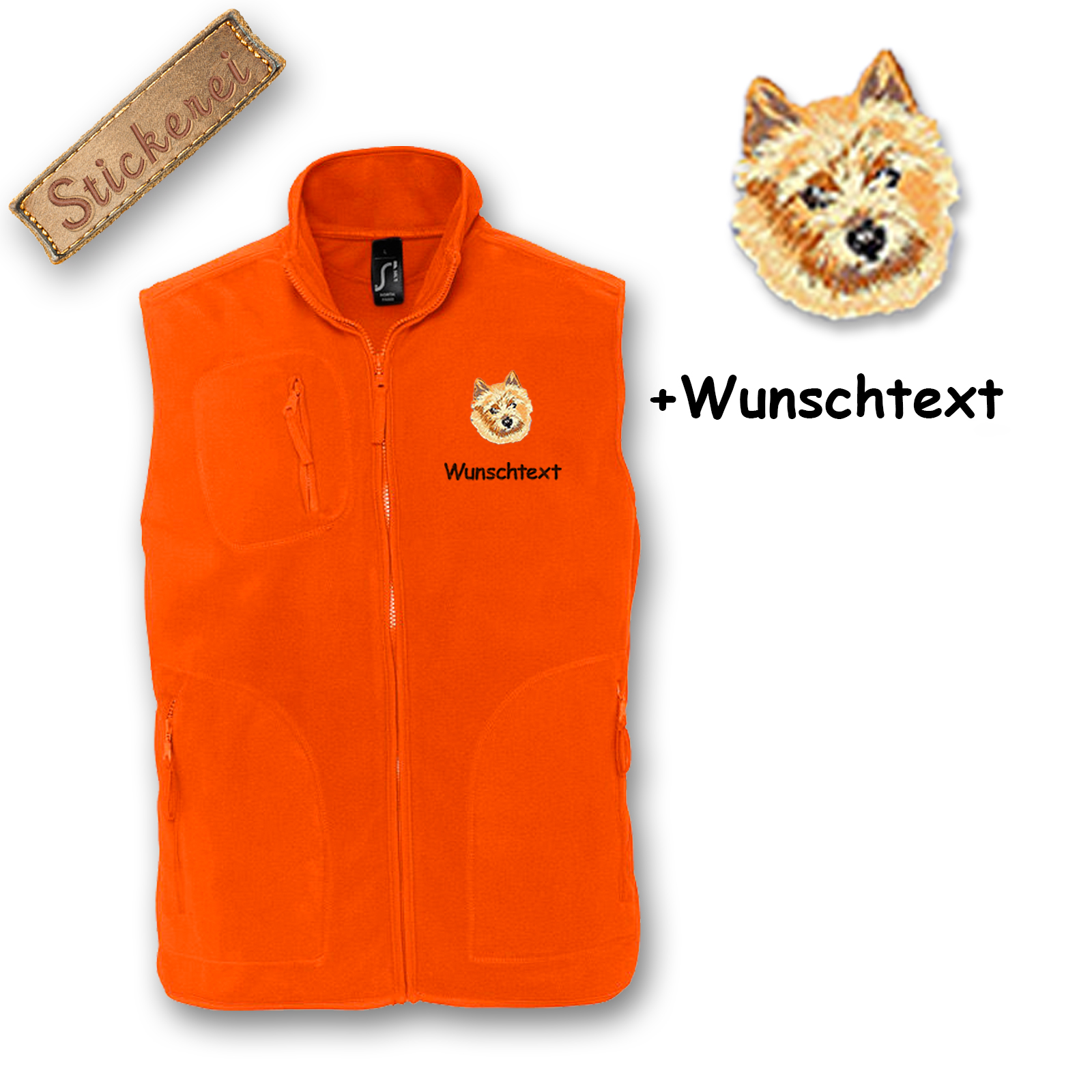 Fleeceweste Norwich Terrier – Bild 3