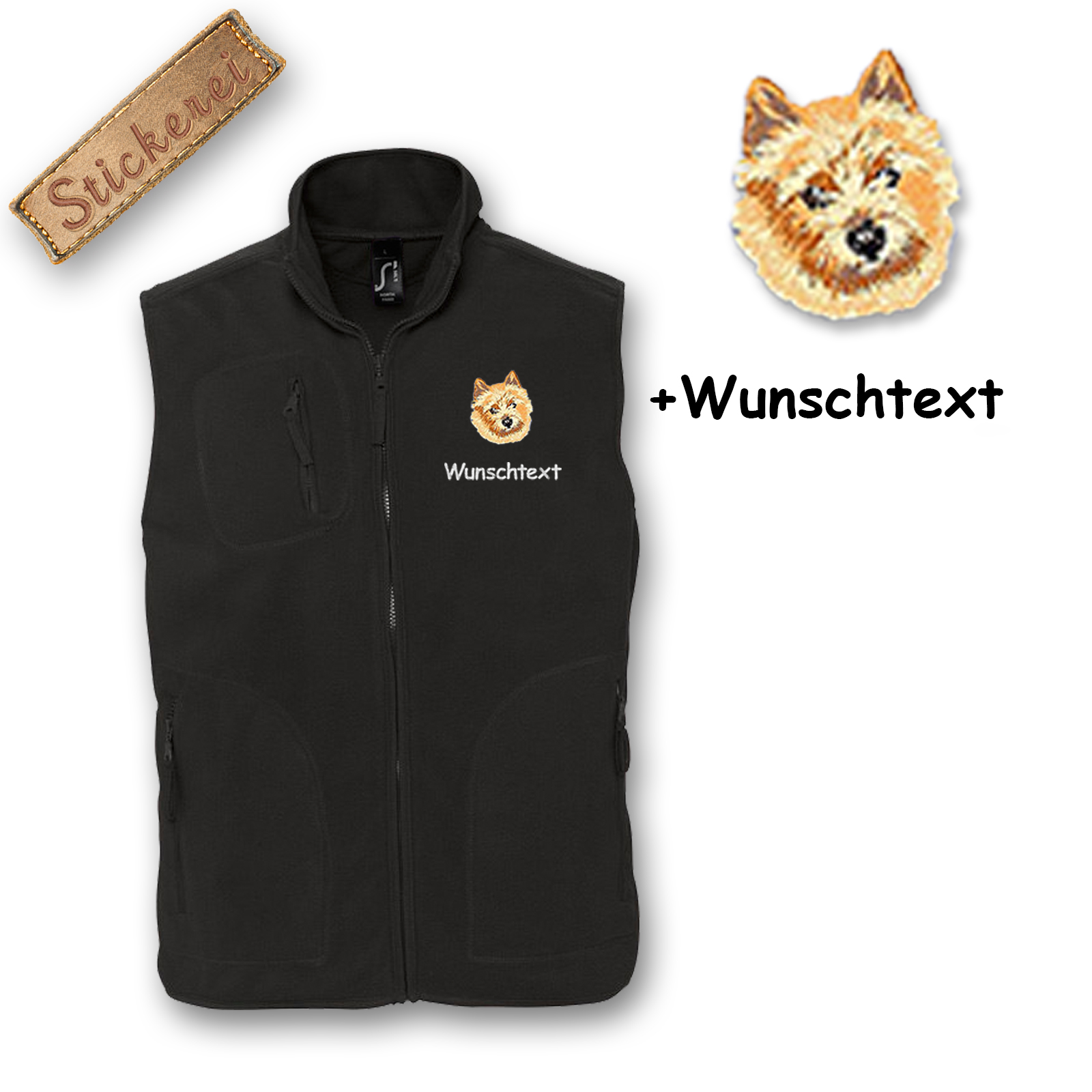 Fleeceweste Norwich Terrier – Bild 5