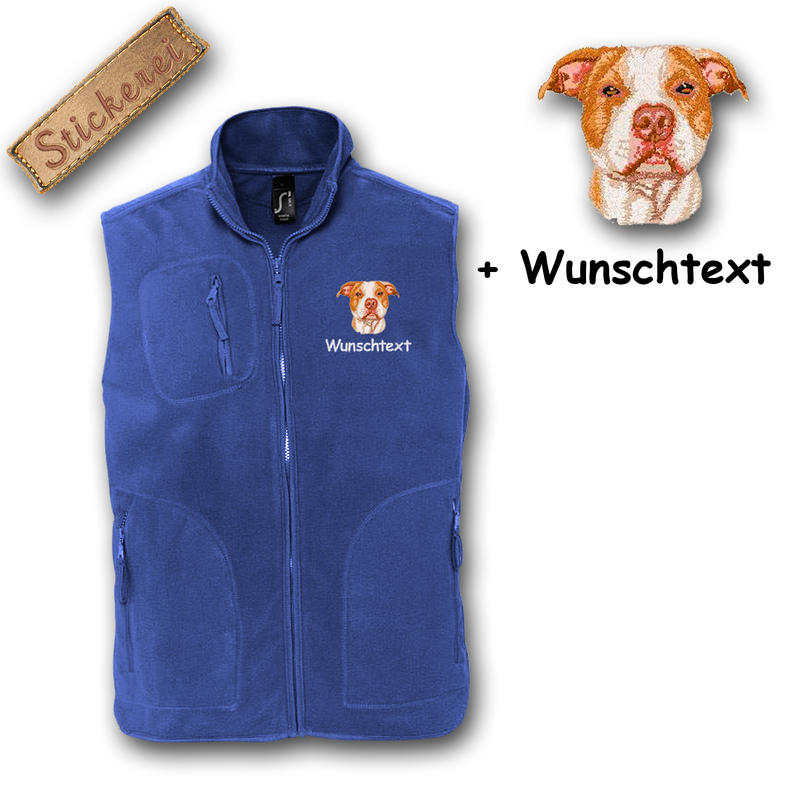 Fleeceweste Pit Bull Terrier – Bild 6