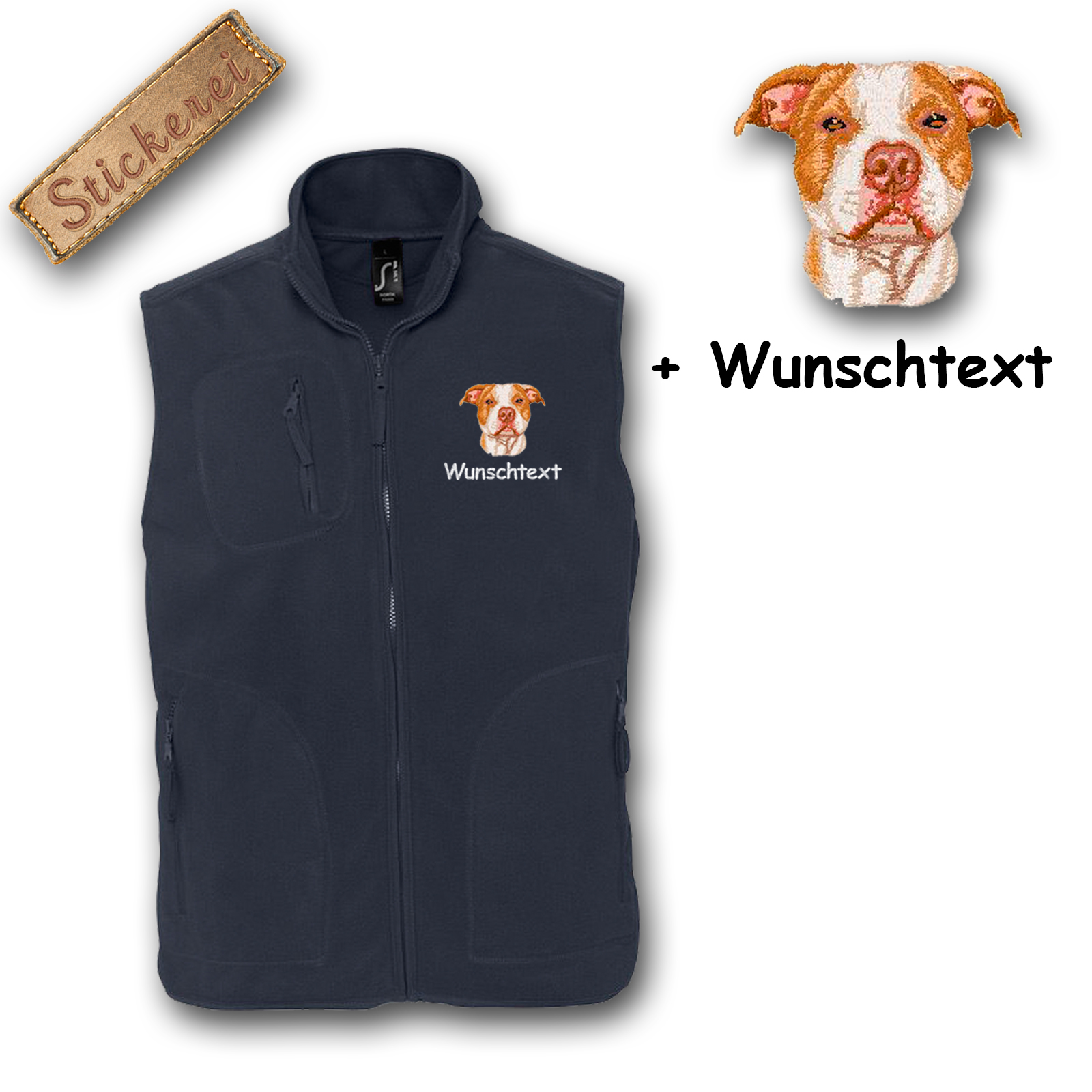 Fleeceweste Pit Bull Terrier – Bild 2