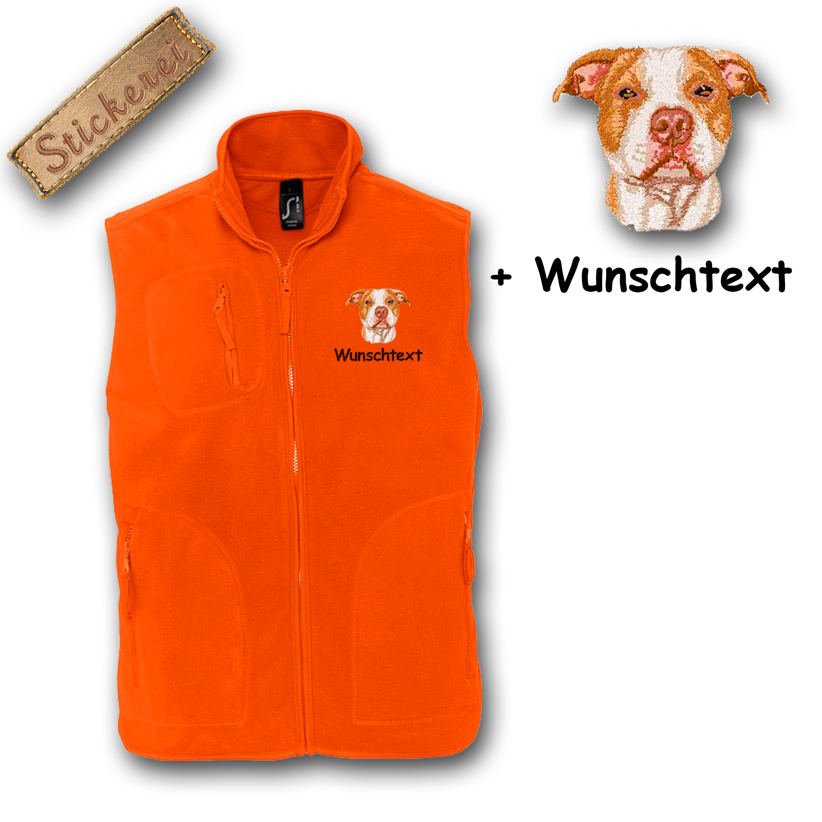 Fleeceweste Pit Bull Terrier – Bild 3