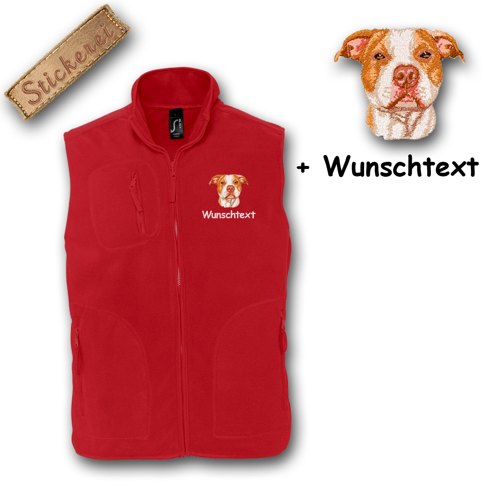 Fleeceweste Pit Bull Terrier – Bild 4