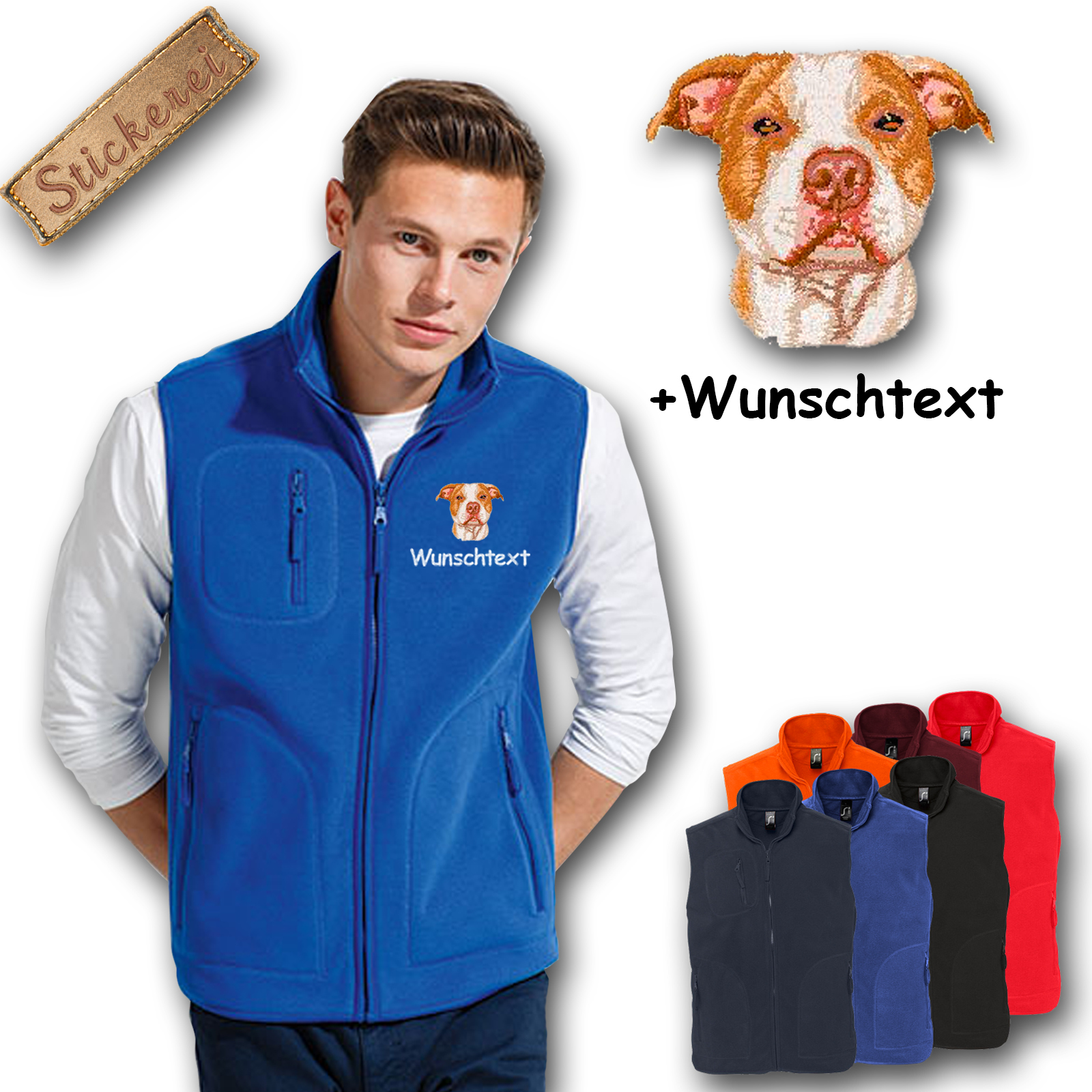 Fleeceweste Pit Bull Terrier
