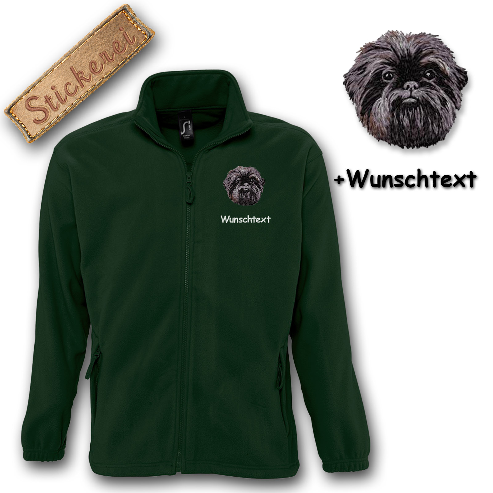 Kinder-Fleecejacke Affenpincher – Bild 2