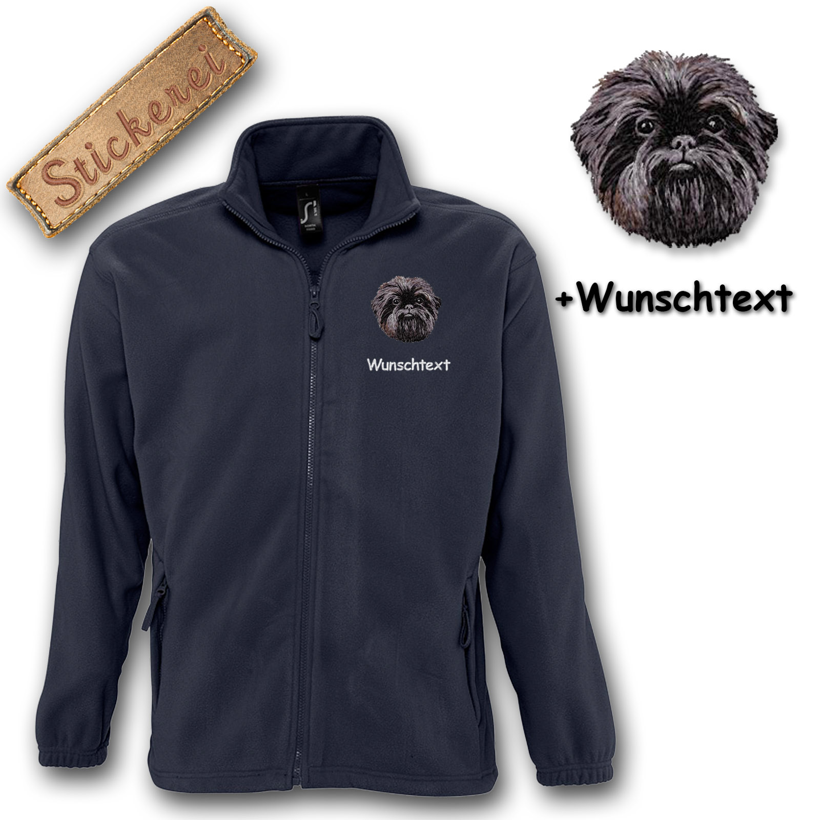 Kinder-Fleecejacke Affenpincher – Bild 7